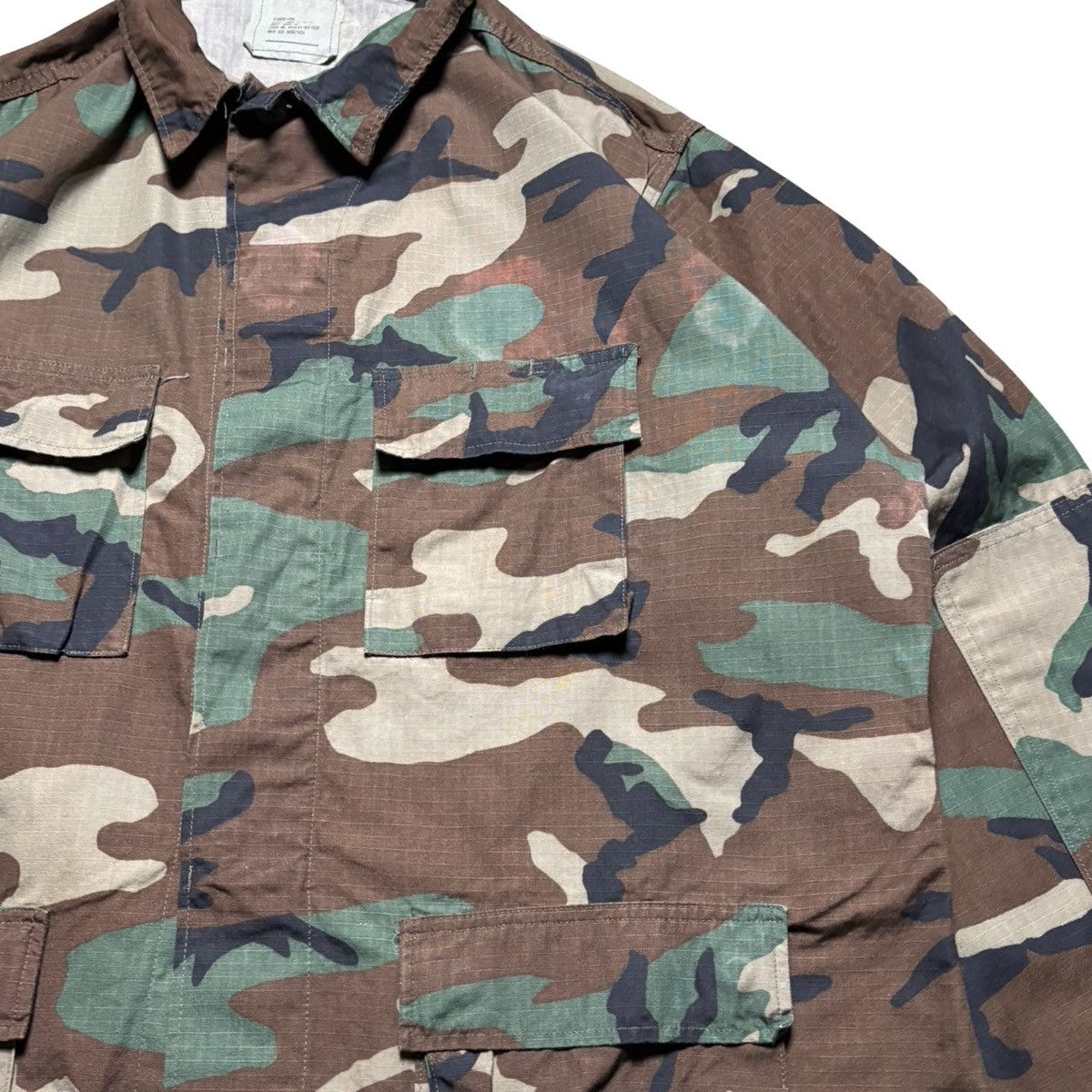 Other Vintage USGI Jacket Mens XL Long Woodland Camo Ripstop BDU Size US XL / EU 56 / 4 - 2 Thumbnail