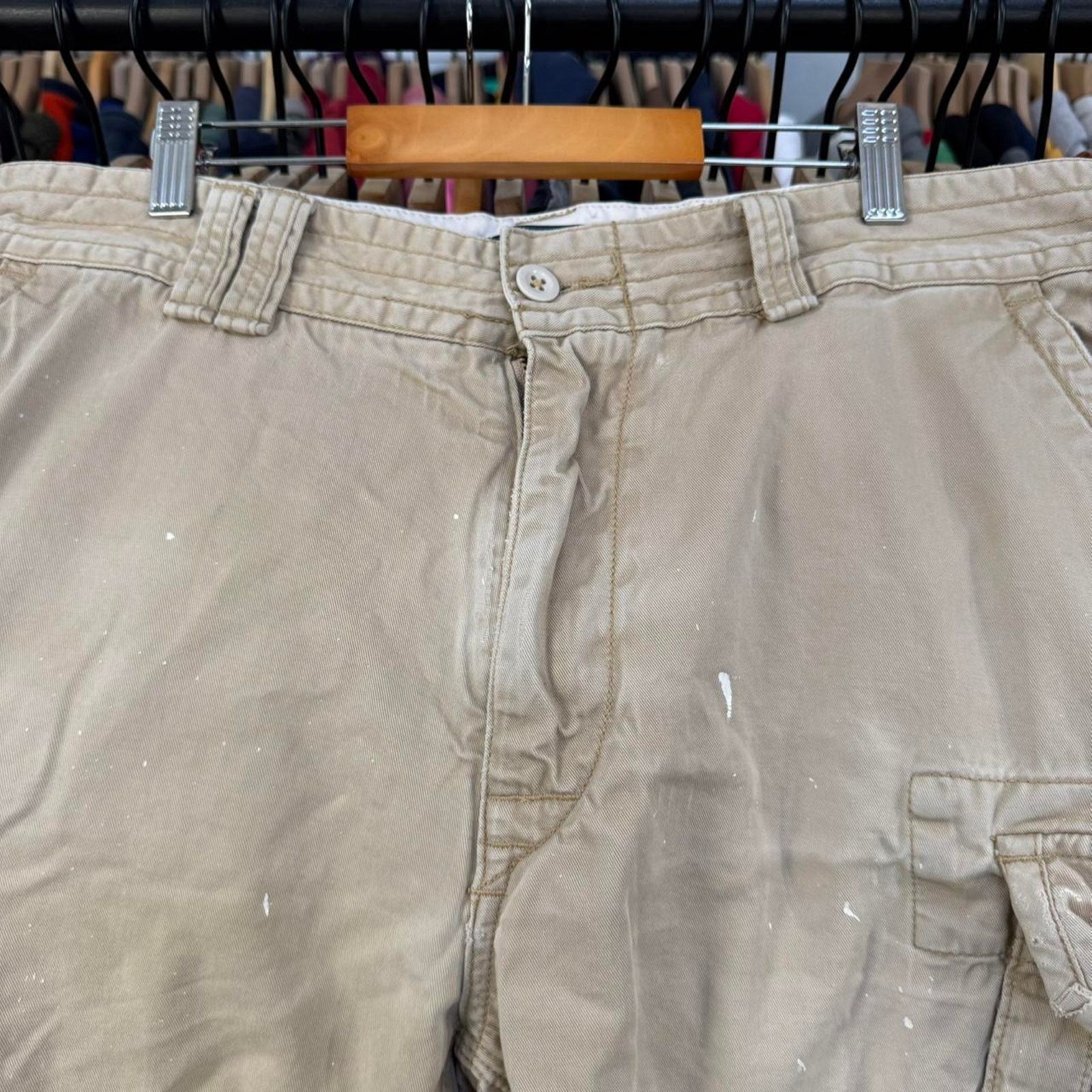 Polo Ralph Lauren Vintage 90s Polo Ralph Lauren Distressed Cargo Shorts Preppy Size US 37 - 2 Thumbnail