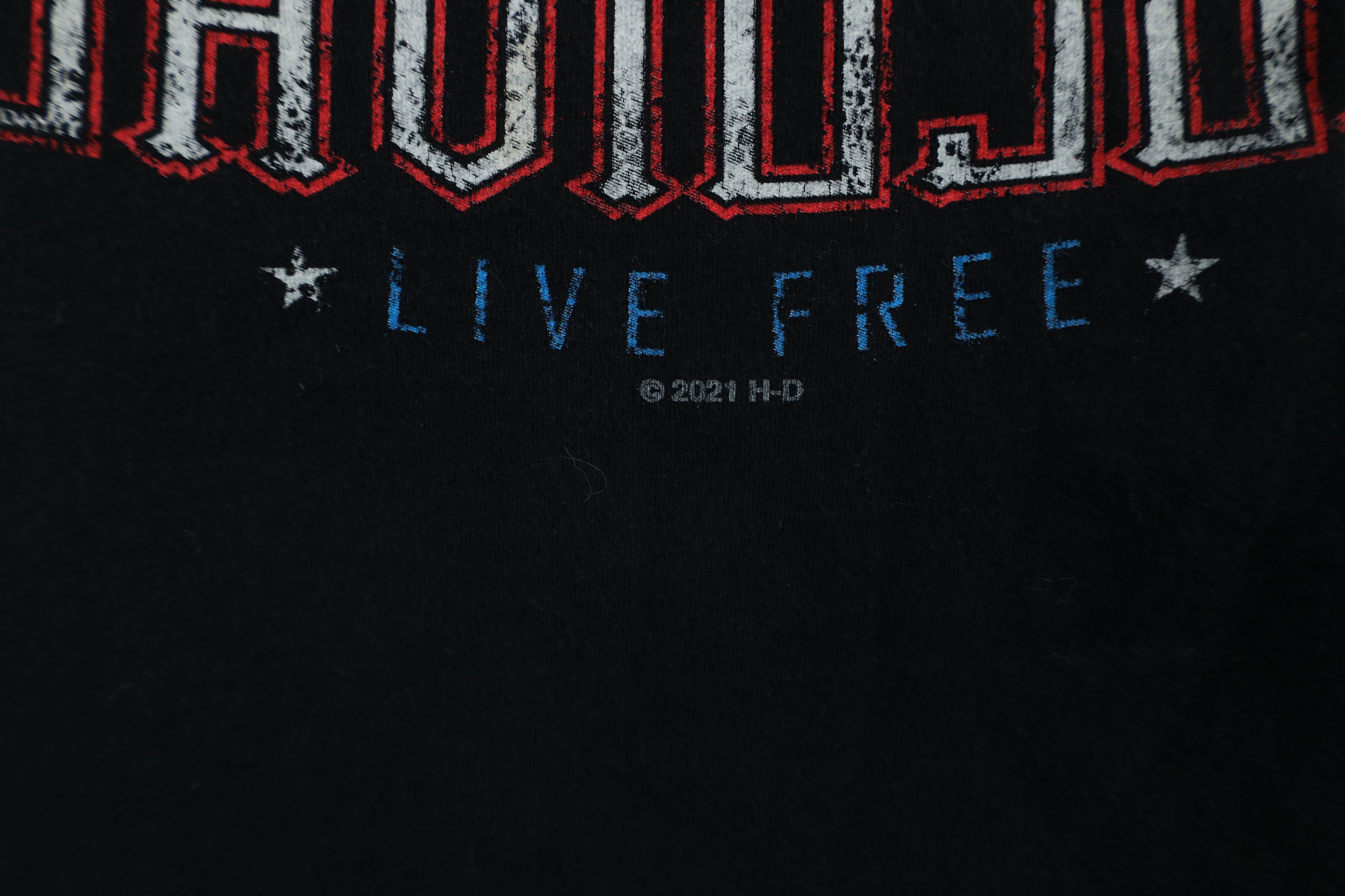 Harley Davidson × Vintage Y2K Harley Davidson Spell Out Flag Arrow T-Shirt Black USA Size XL / US 12-14 / IT 48-50 - 5 Thumbnail