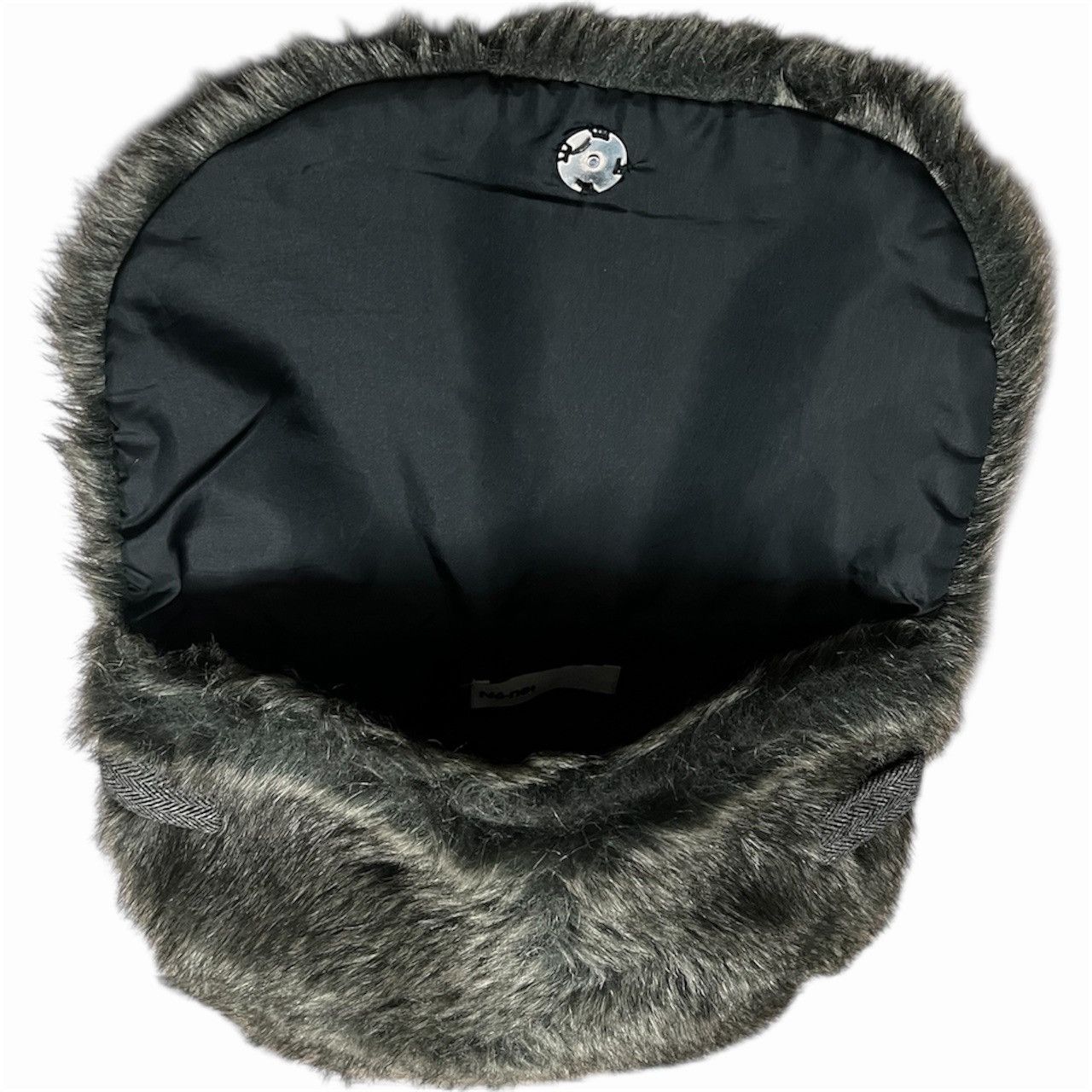 Ne-Net Ne-net Grey Fluffy Faux Fur Shoulder Bag Size ONE SIZE - 6 Thumbnail