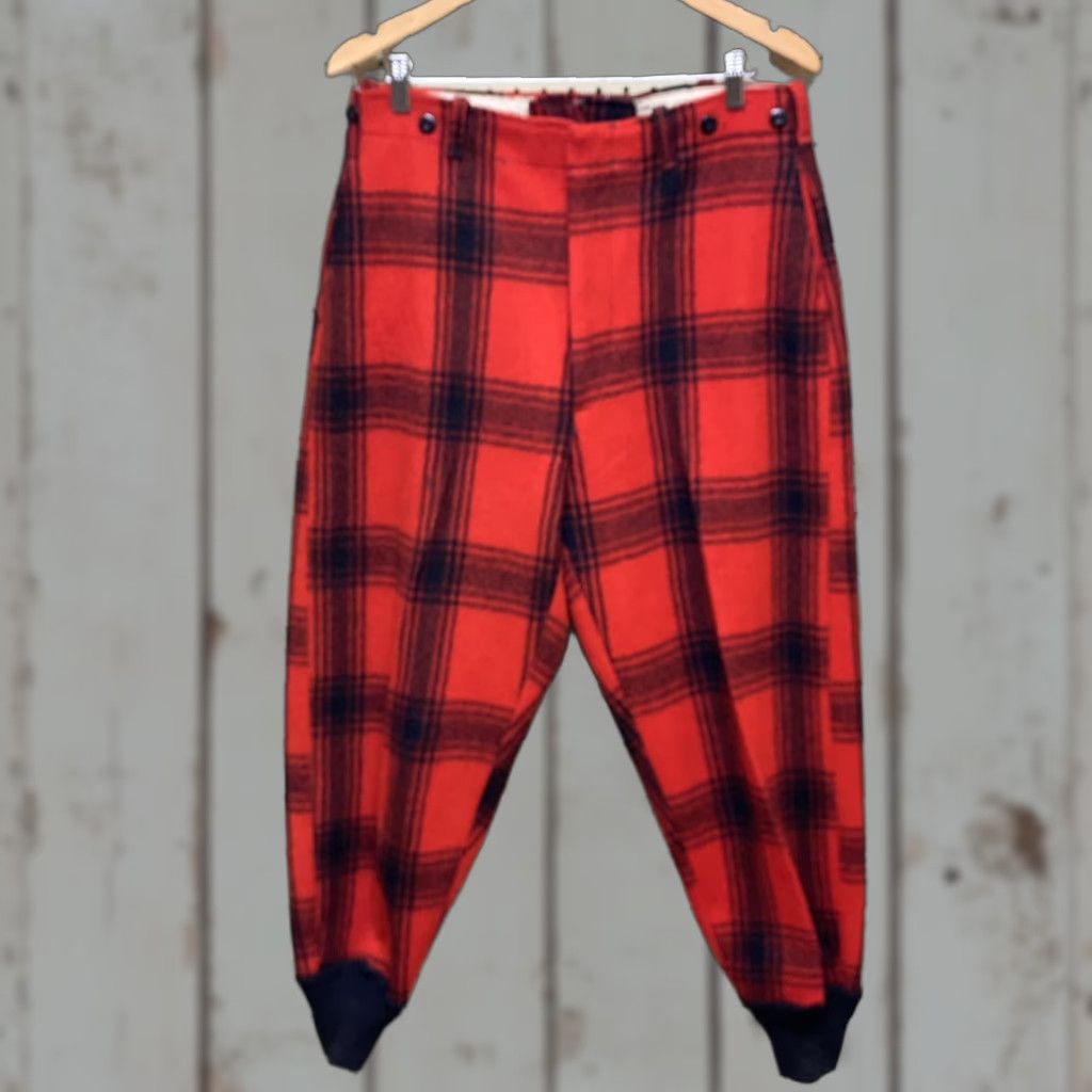 Vintage VINTAGE Penneys Buffalo Plaid Wool Hunting Pants Mens 32 Red Black Wool Blend Casual USA 32 Mens Pants Size US 32 / EU 48 - 1 Thumbnail