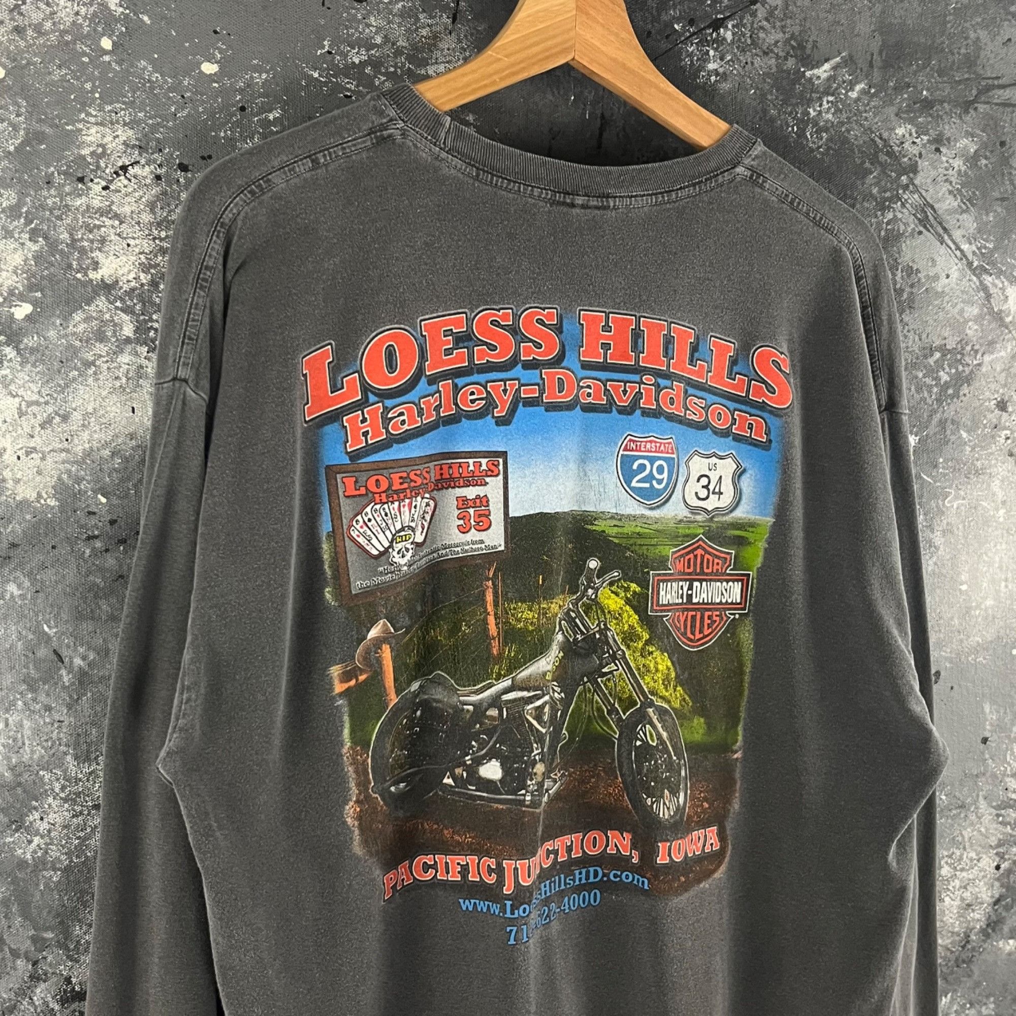 Harley Davidson × Vintage Vintage Harley Davidson long sleeve Size US XL / EU 56 / 4 - 4 Thumbnail