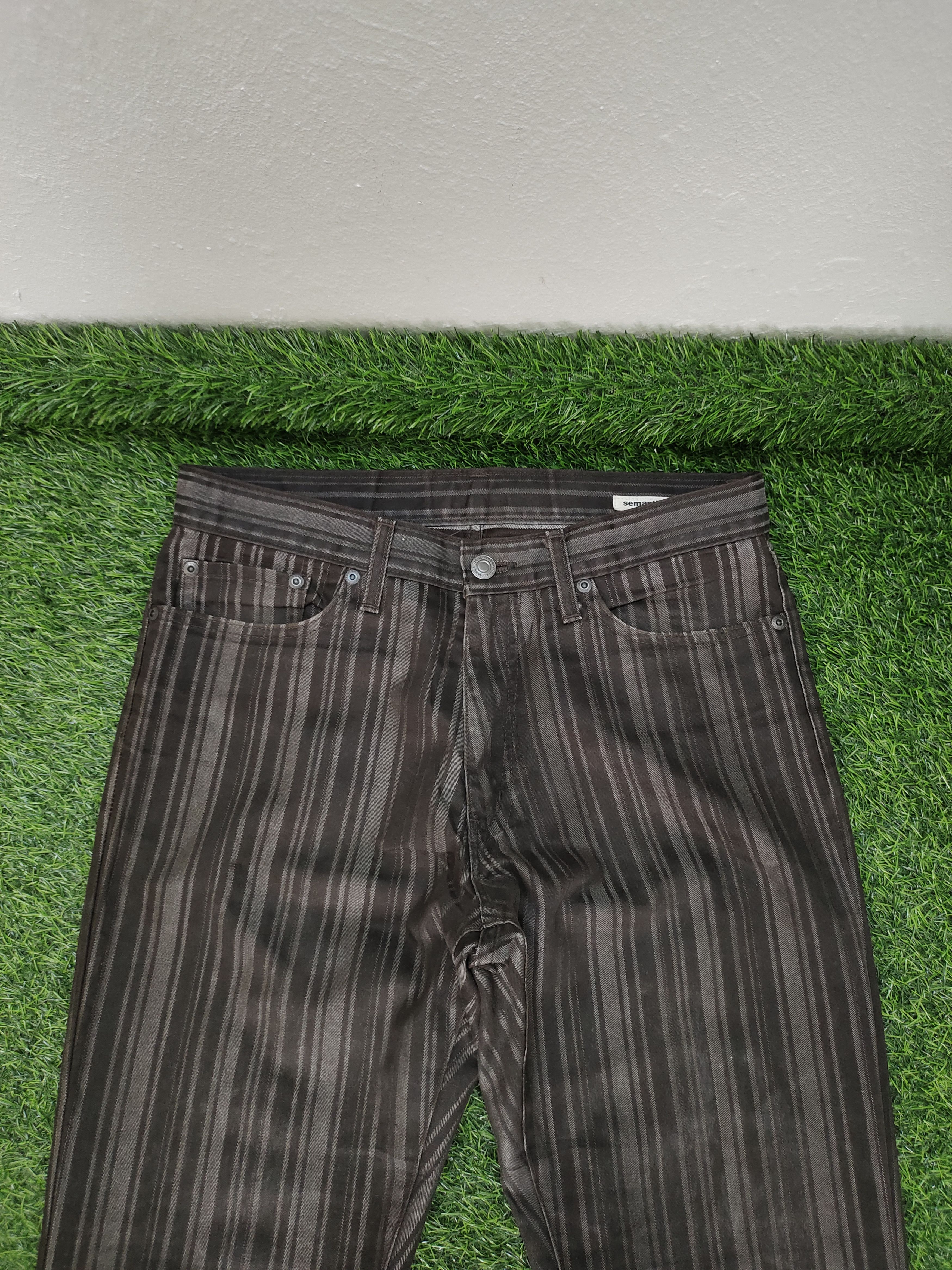 semanticdesign Flare Pants Semantic Design Japan Striped Denim Bootcut Lgb Size US 30 / EU 46 - 4 Thumbnail