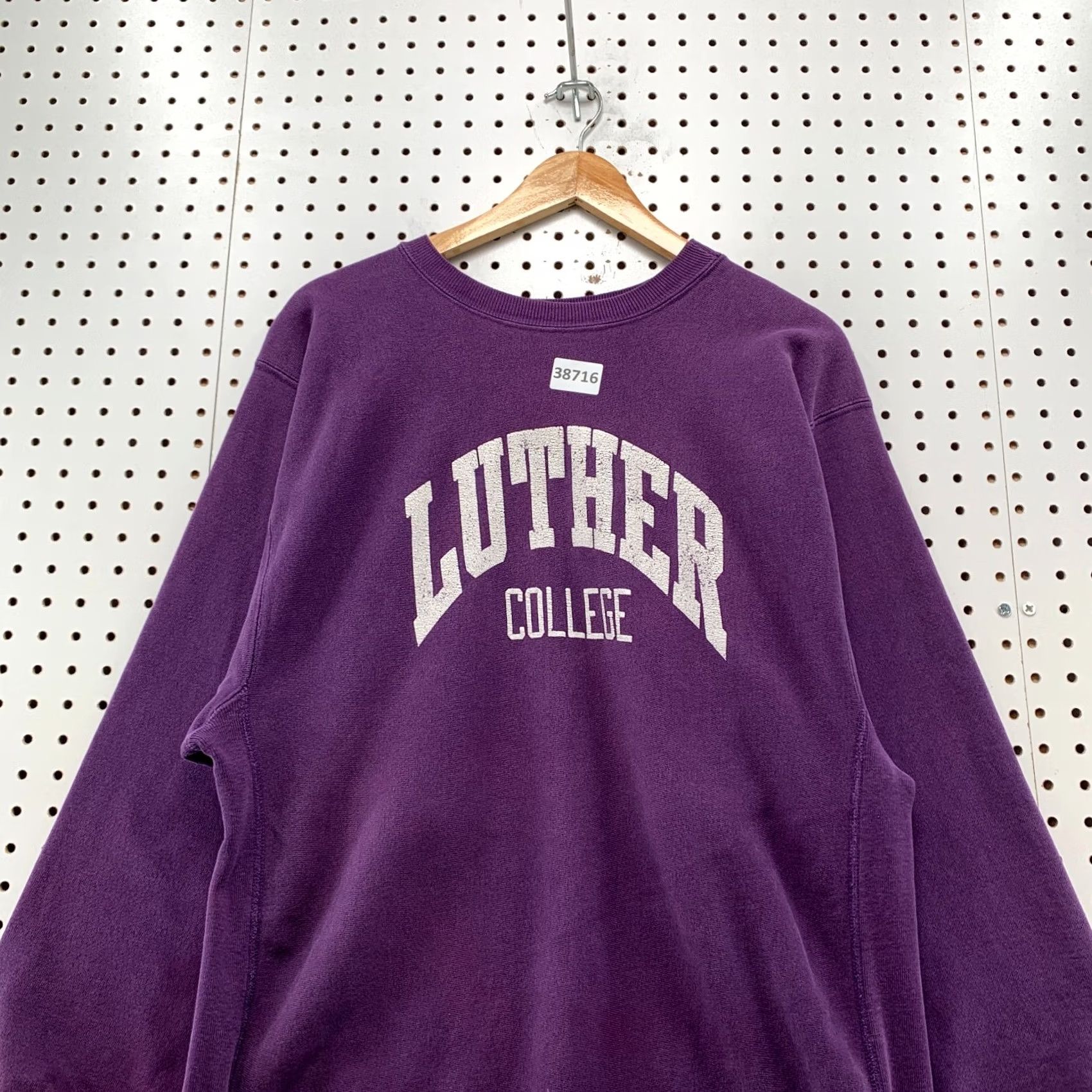 Champion VINTAGE 90s Luther College Sweatshirt Mens 2XL Purple Reverse Weave USA Size US XXL / EU 58 / 5 - 7 Thumbnail