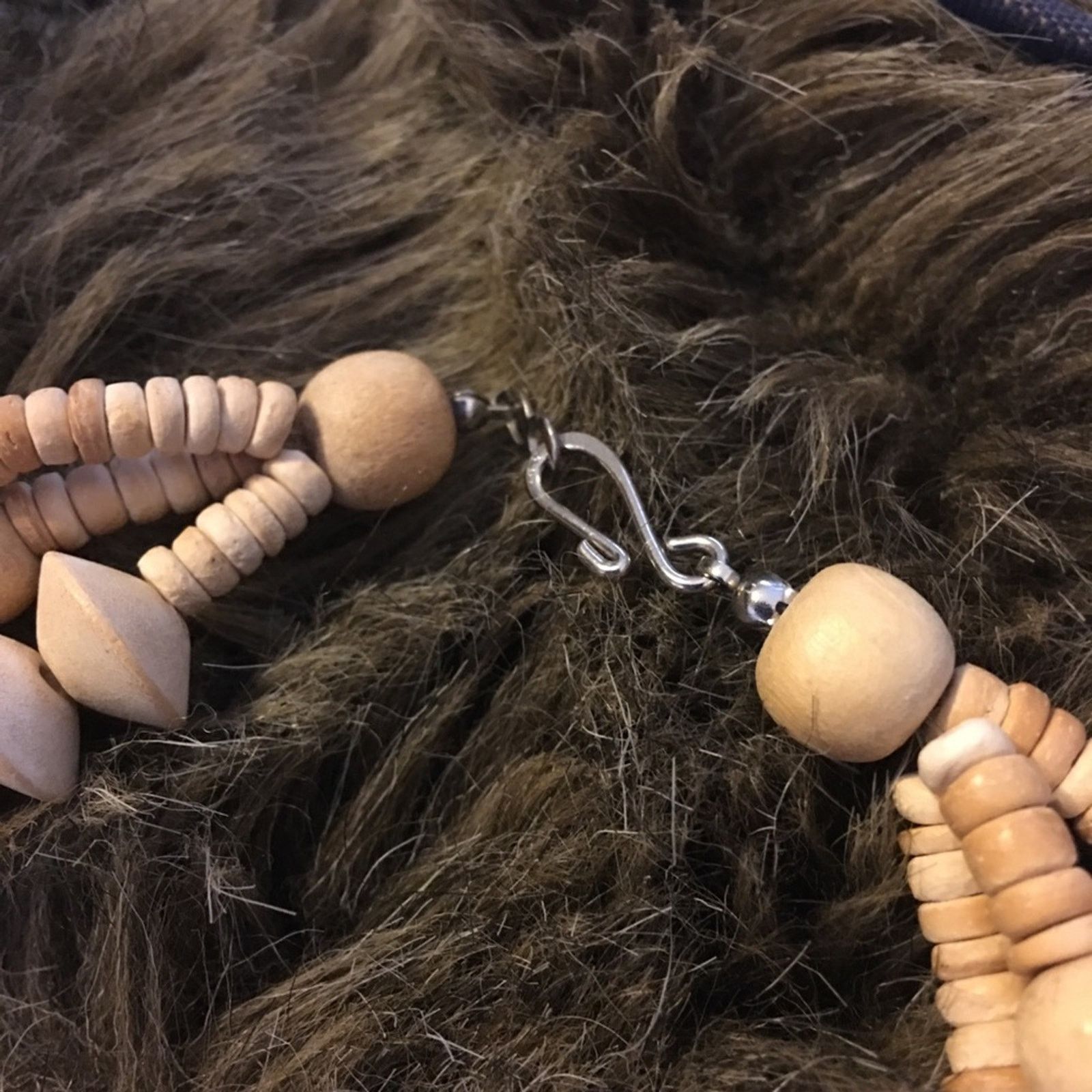 Vintage Vintage triple strand wood bead choker necklace Size ONE SIZE - 8 Thumbnail