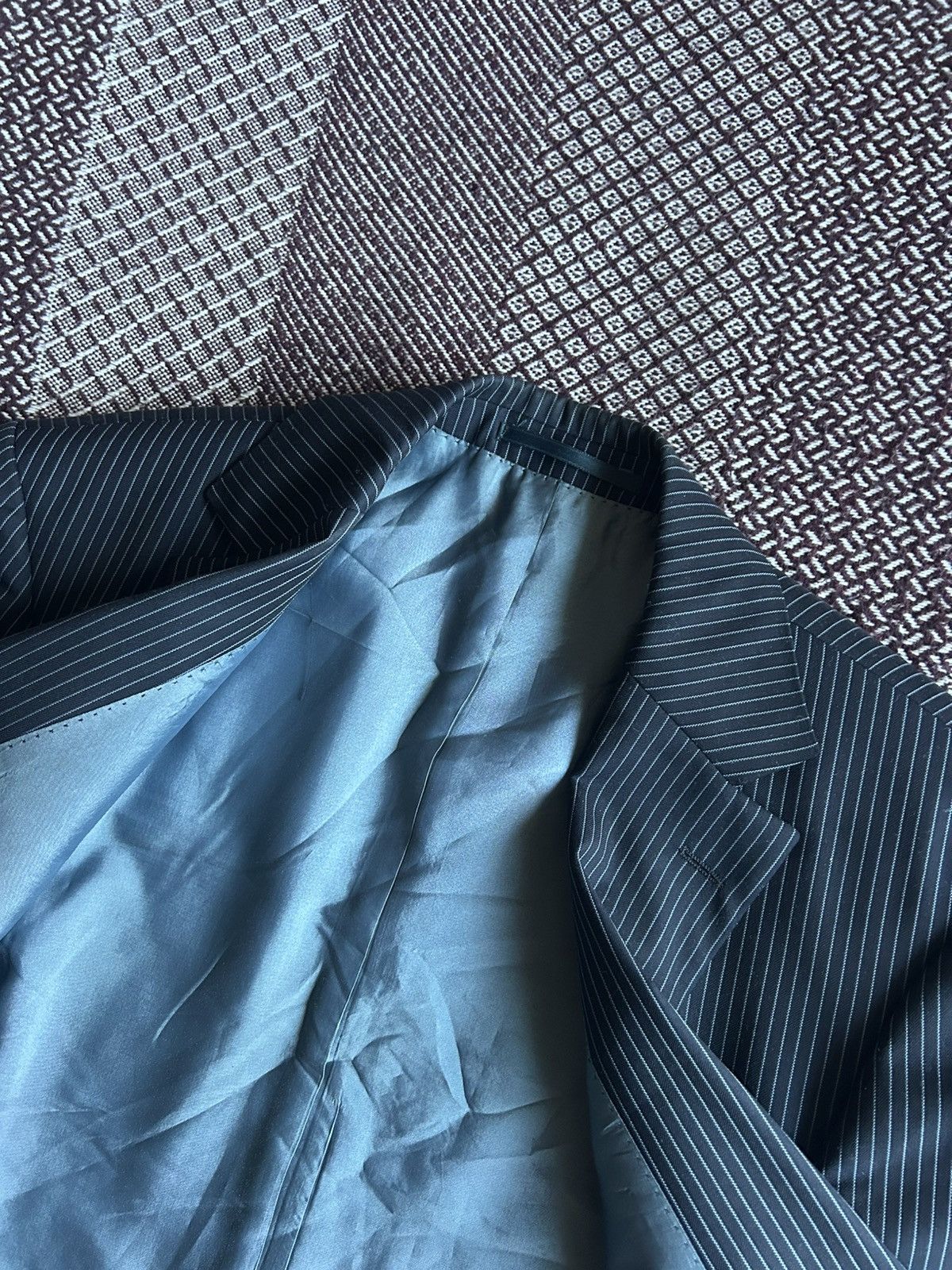 Hugo Boss Hugo Boss Striped Wool Suit Men’s Solid Style 48 Size Size 48R - 10 Thumbnail