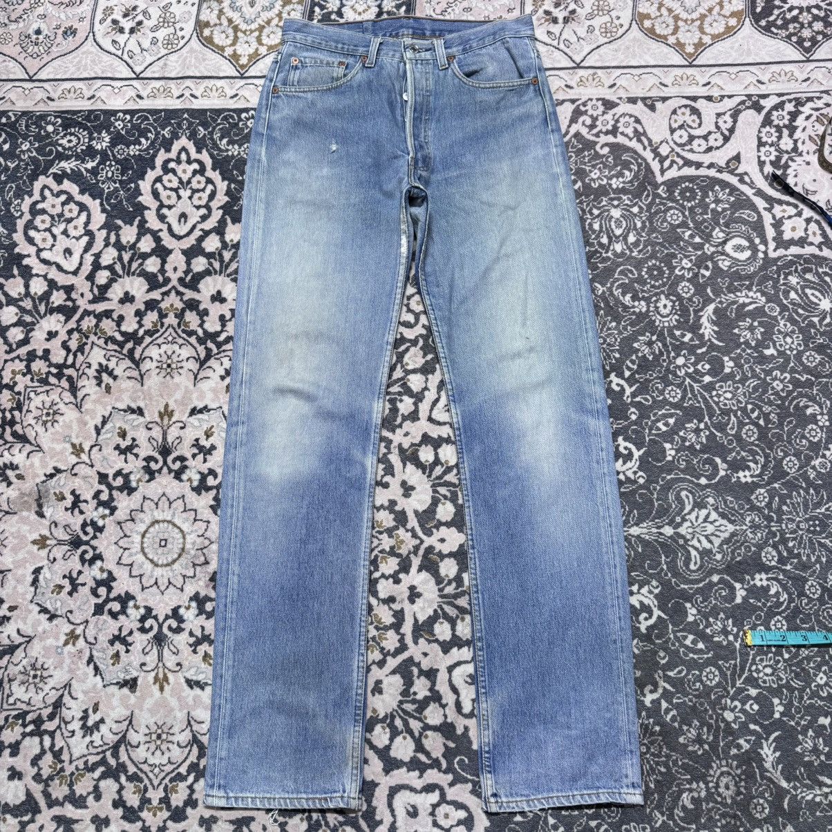 Levi's Vintage 90s Levis 501 Jeans Distressed Grunge Size US 31 - 23 Thumbnail