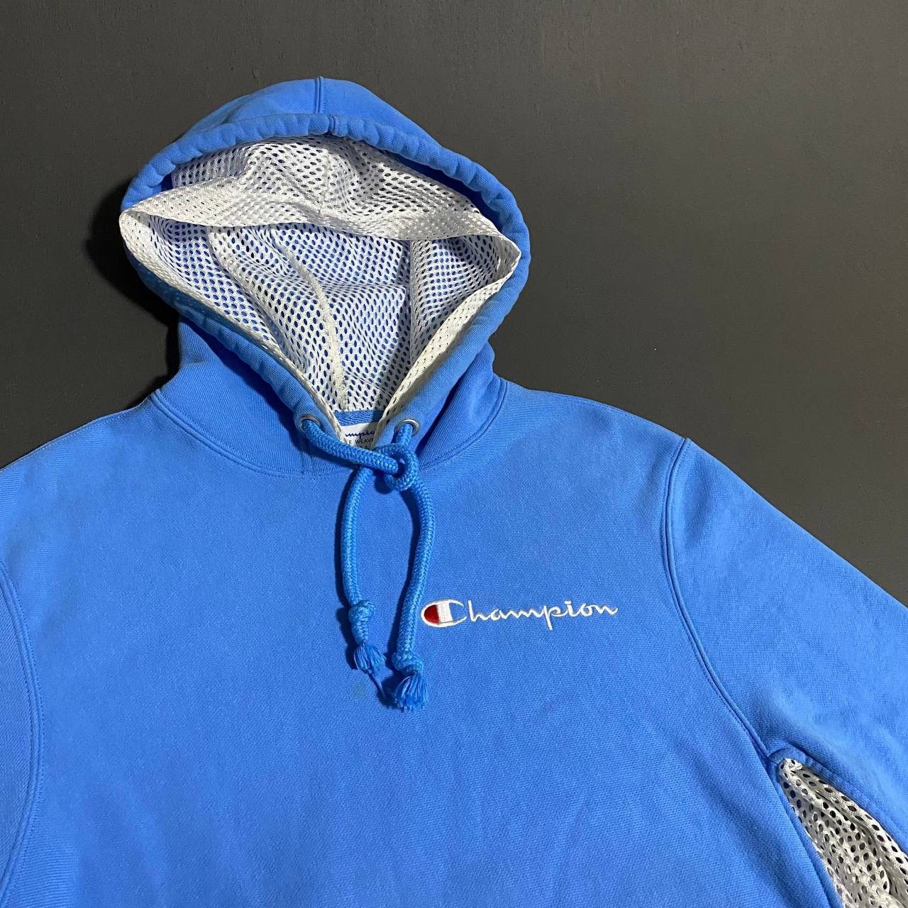 Champion Champion Blue Mesh-Lined Hoodie Size US S / EU 44-46 / 1 - 2 Thumbnail