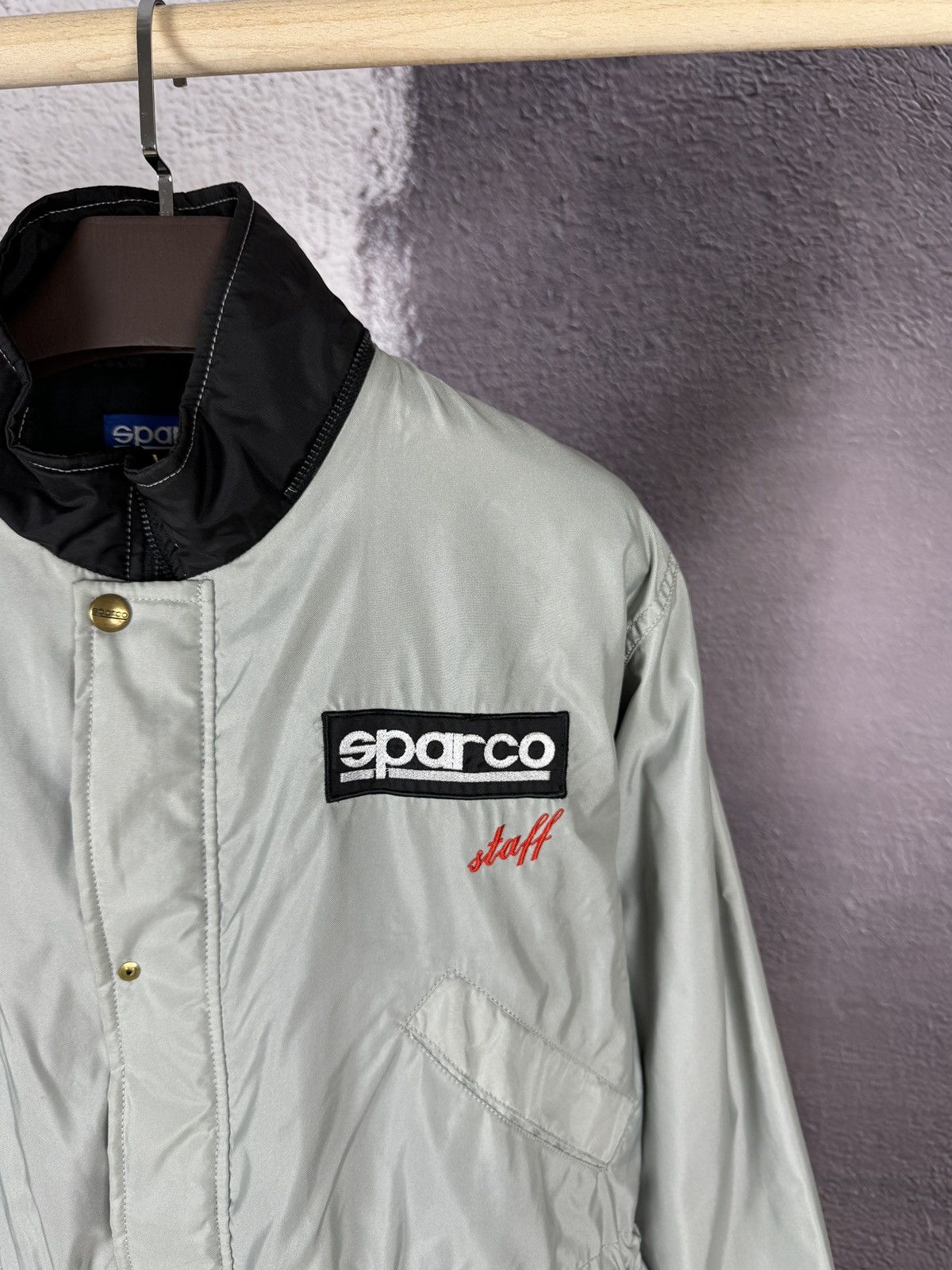 Vintage Sparco vintage racing France big logo nylon jacket grey S Size US S / EU 44-46 / 1 - 5 Thumbnail
