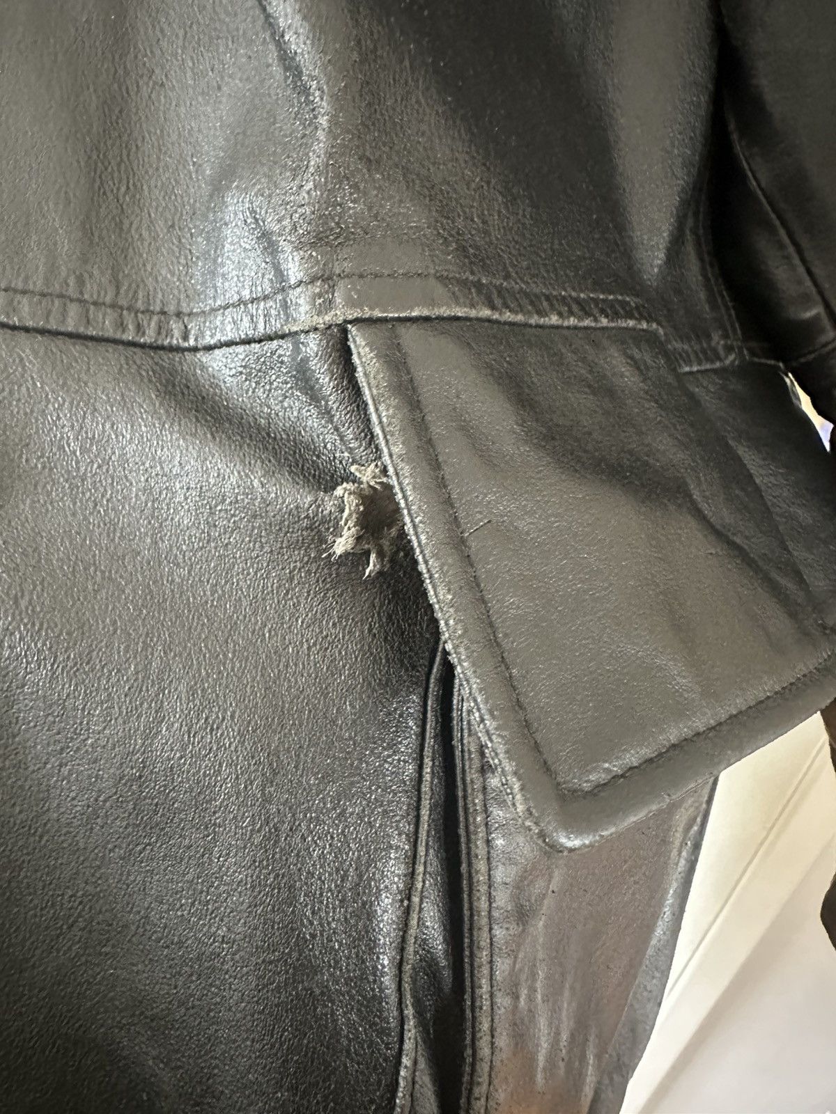 Giorgio Armani Armani Jeans Leather Car Coat Size US L / EU 52-54 / 3 - 4 Thumbnail