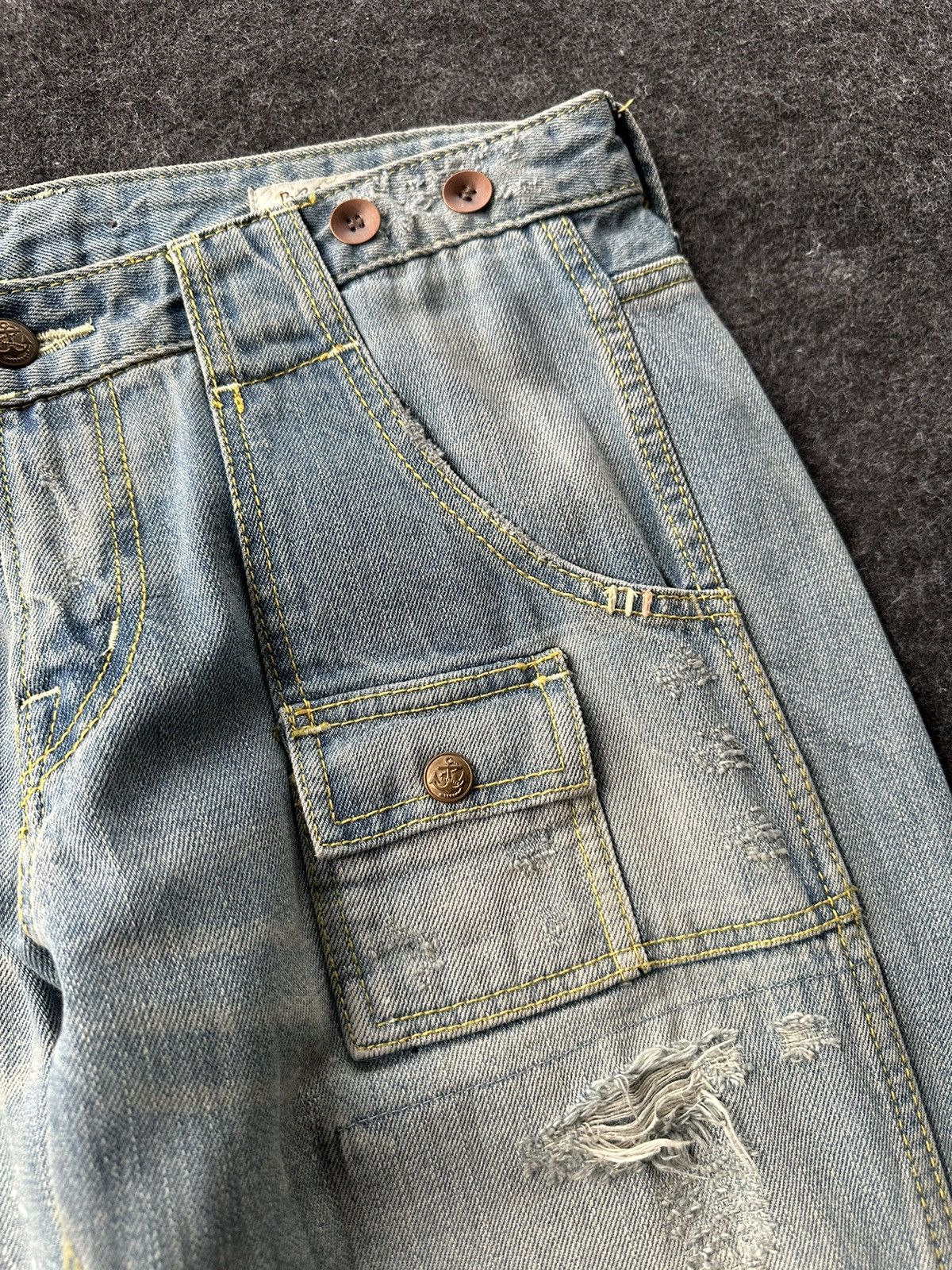 Hysteric Glamour BRP Bushpant Washed Distressed Vintage Denim D506 Size US 32 / EU 48 - 8 Thumbnail