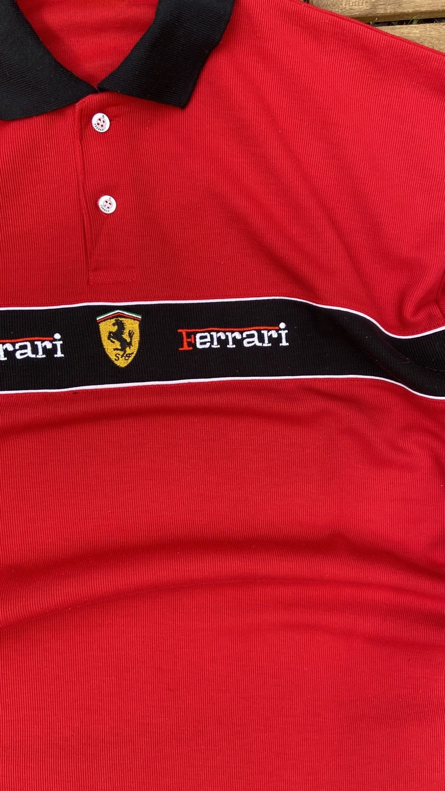 Ferrari 🟤 Vintage 90s Ferrari F1 Michael Schumacher 1996 Polo Shirt🟤 Size US L / EU 52-54 / 3 - 6 Thumbnail