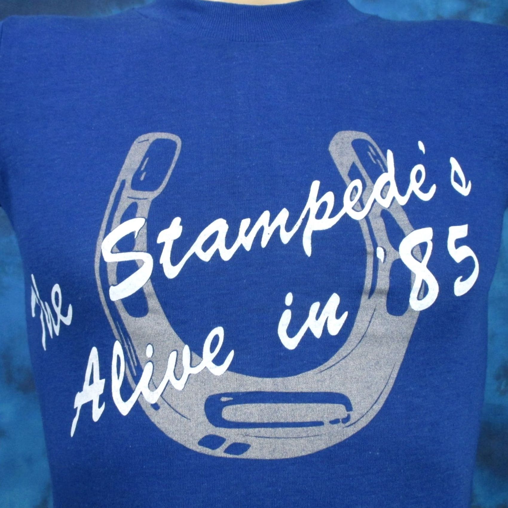 Vintage vtg 1985 Mid South Wrestling Stampede T-Shirt XS Blue Sport T Shirt Mens 80s 90s Vintage Wide Collection Size US XS / EU 42 / 0 - 5 Thumbnail
