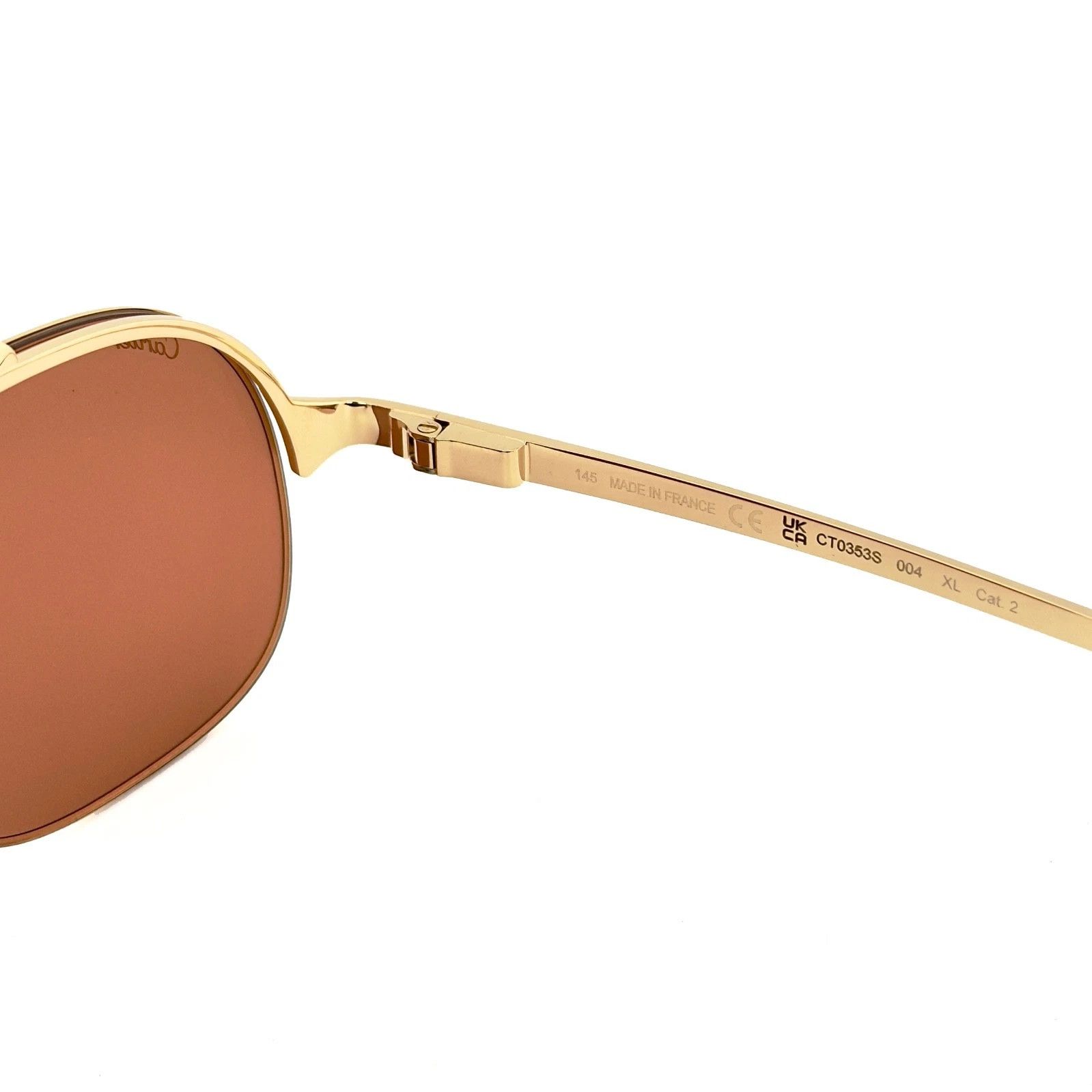 Cartier CARTIER Santos Dumont Screw CT0353S Aviator Sunglasses 0353 Size ONE SIZE - 3 Thumbnail