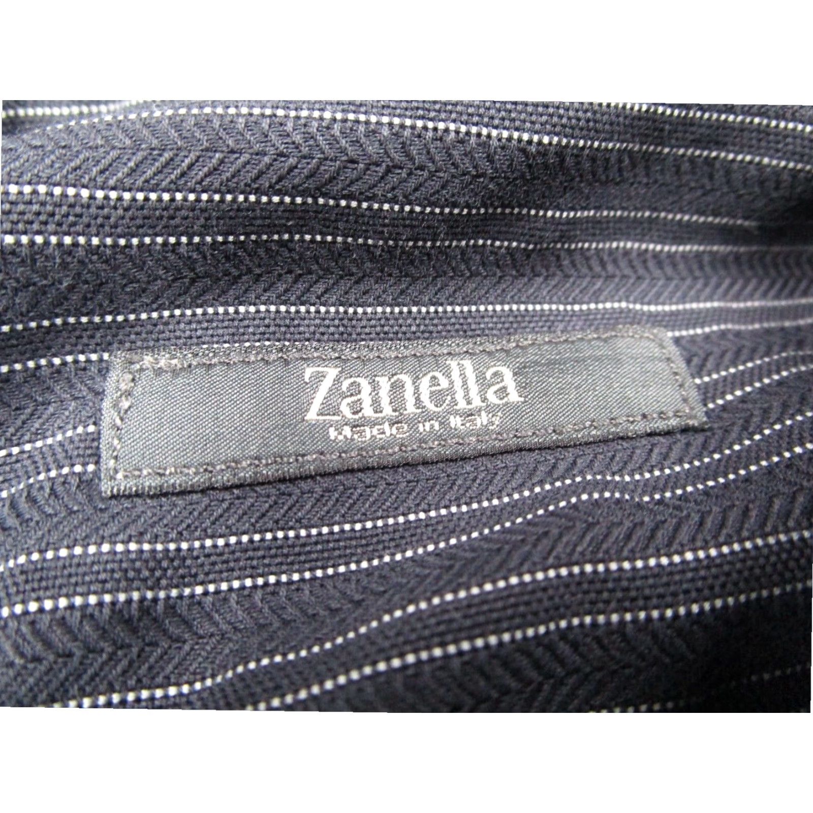 Zanella Zanella Mens XL Gray Striped Long Sleeve Button Down Collar Cotton Shirt Made in Italy Size US XL / EU 56 / 4 - 3 Thumbnail