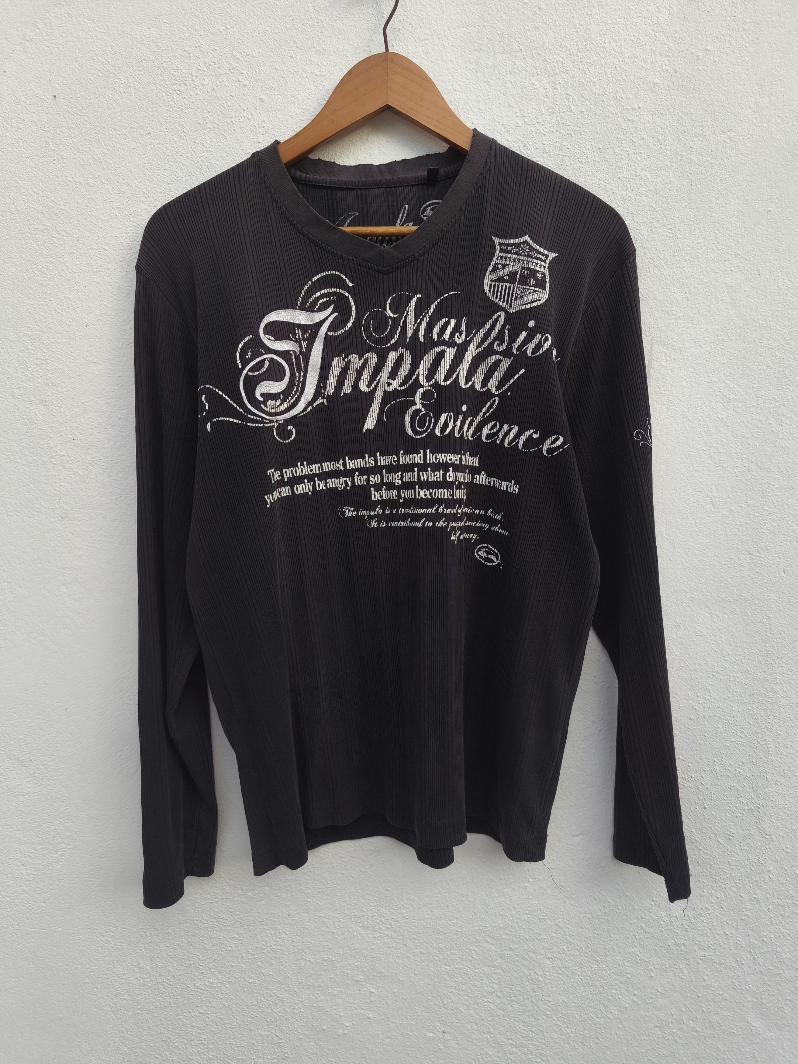 y2k Trashed Faded Impala tee poem long sleeve beauty beast