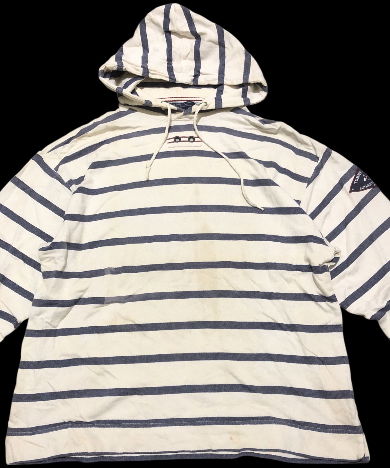 Tommy Hilfiger 🔥Vintage TOMMY HILFIGER Pullover Hoodie Nautical Patch Size US XL / EU 56 / 4 - 3 Thumbnail