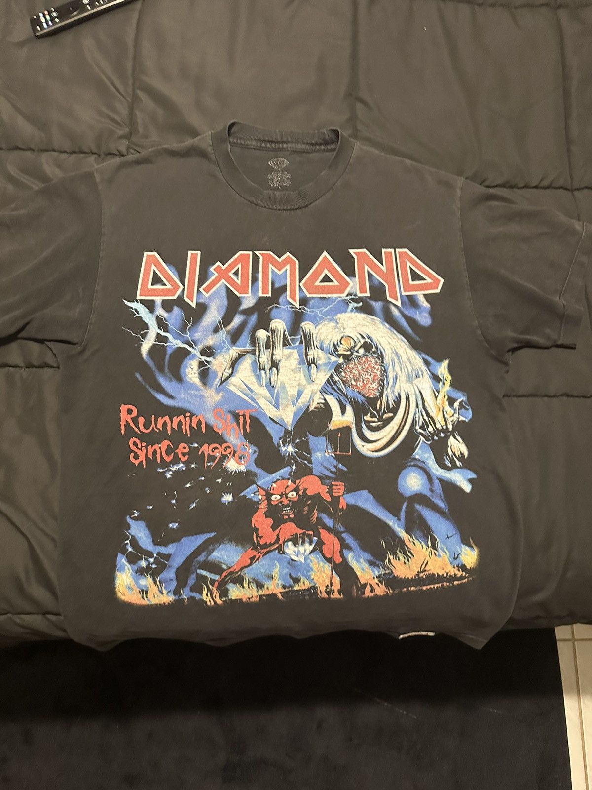 Diamond Supply Co. Y2K DIAMOND SUPPLY IRON MAIDEN T SHIRT Size US L / EU 52-54 / 3 - 1 Thumbnail