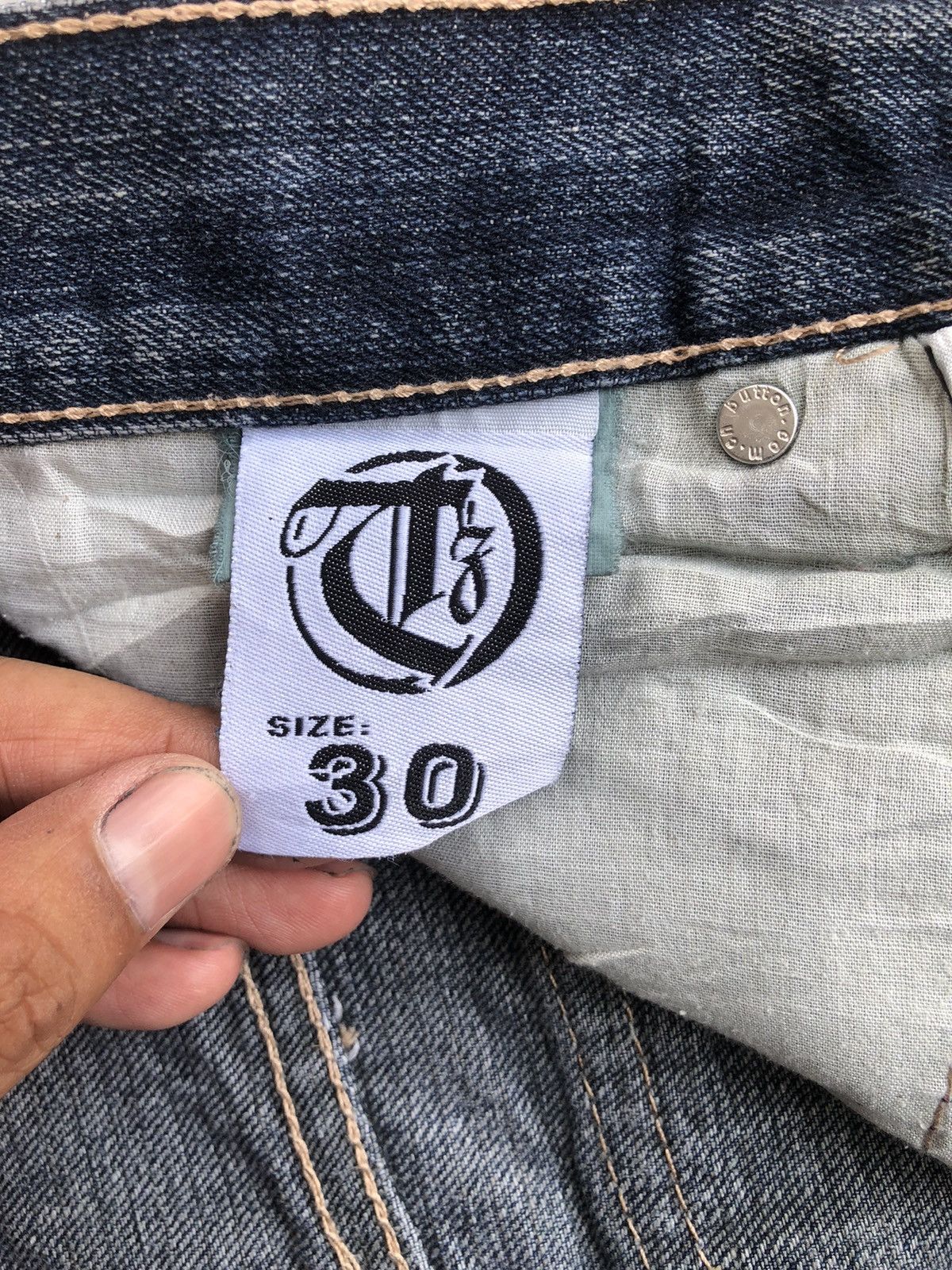 Japanese Brand Baggy Jeans Townz Spellout Distressed Jeans Size US 32 / EU 48 - 17 Thumbnail