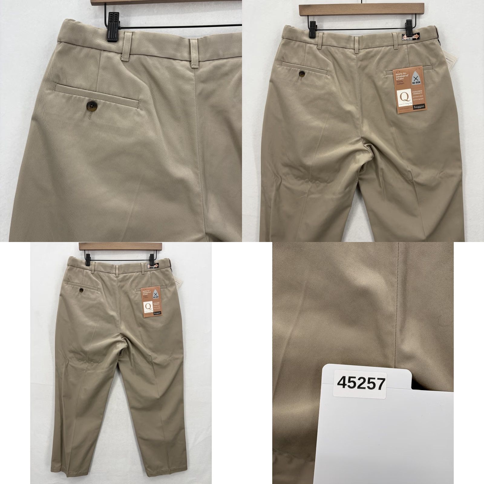 Haggar Haggar Work To Weekend Khaki Pants Mens 36x29 Tan No Iron Cotton Chinos Casual Size US 36 / EU 52 - 10 Thumbnail