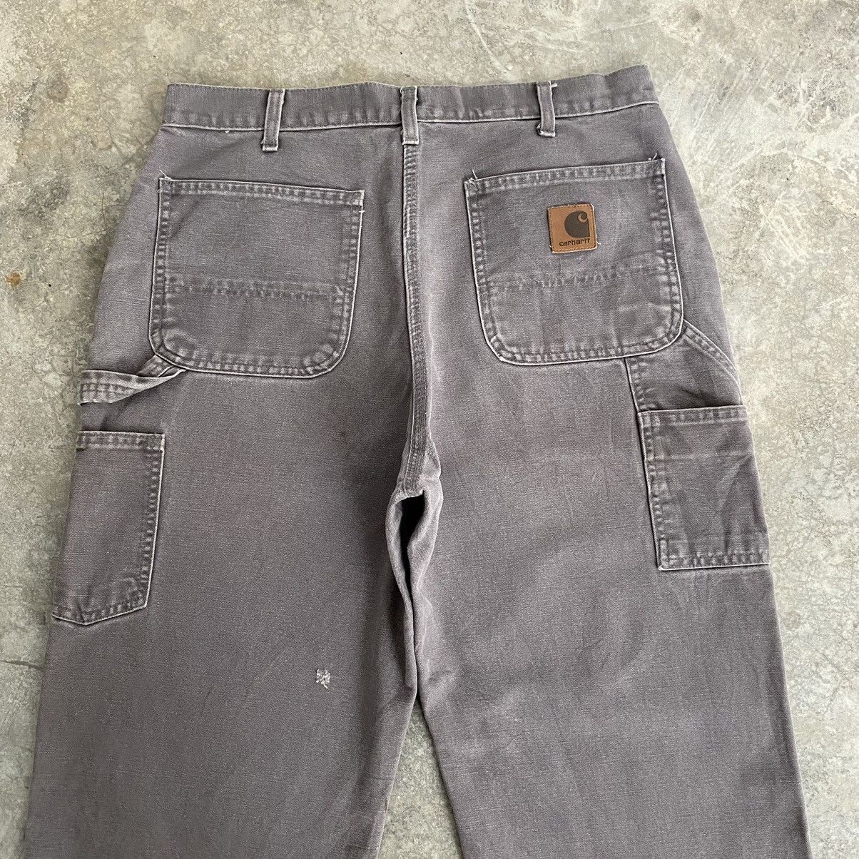 Carhartt Vintage Carhartt Faded Charcoal Grey Ripped Carpenter Pants Size US 34 / EU 50 - 14 Thumbnail