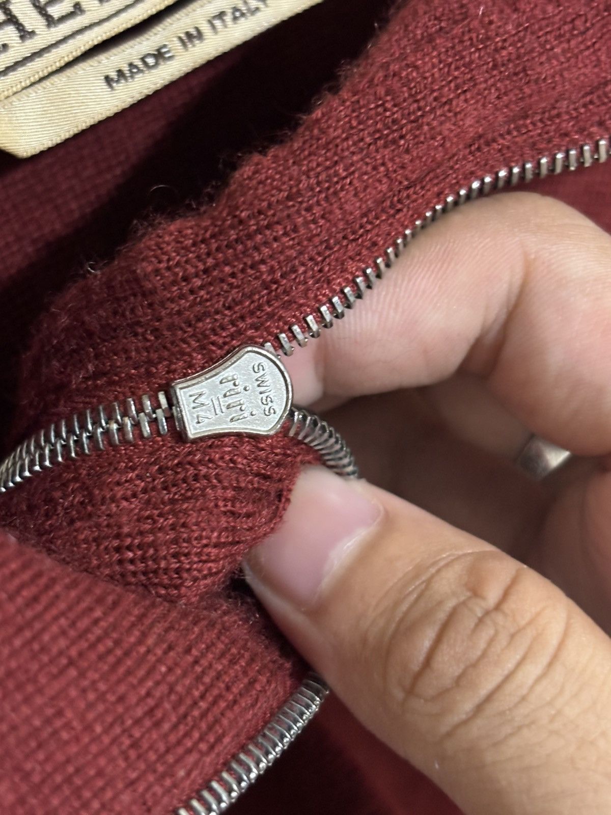 Hermes Rare Vintage Hermes Wool and Cashmere Leather Elbow Patch Size US L / EU 52-54 / 3 - 7 Thumbnail