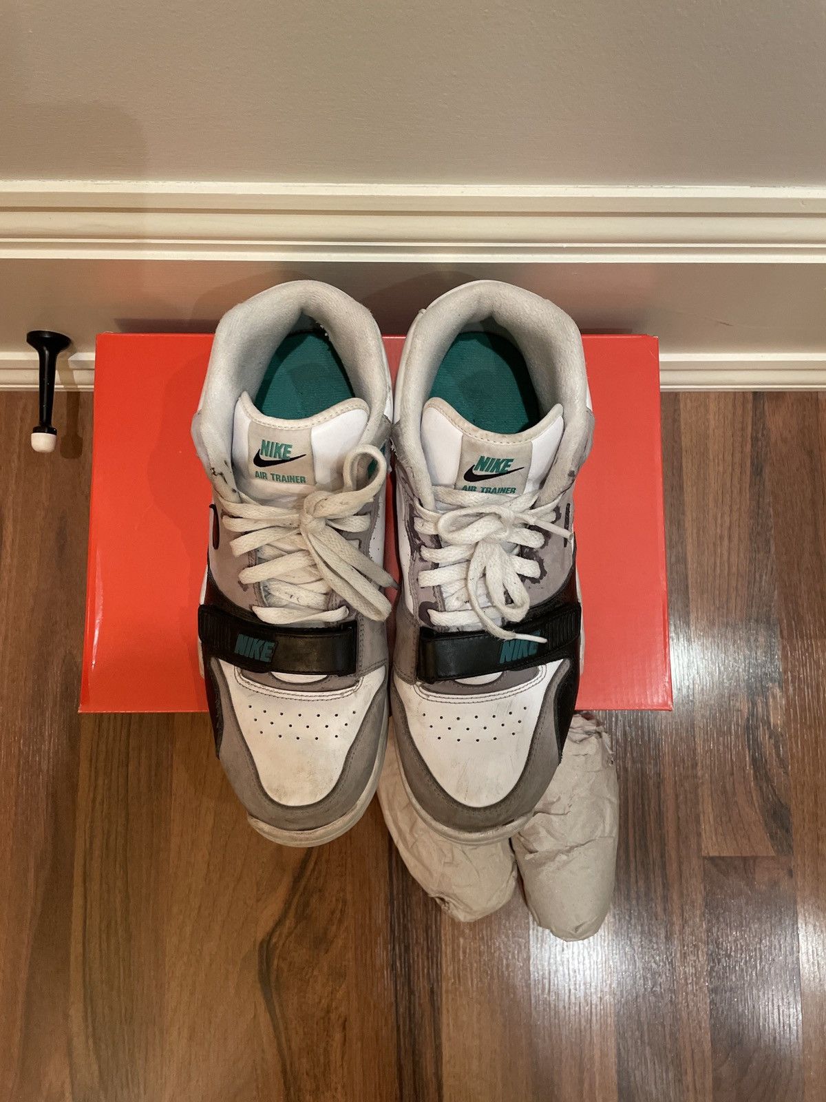 Jordan Brand × Nike Nike Air Trainer 1 Chlorophyll (2022) Size US 11.5 / EU 44-45 - 7 Thumbnail