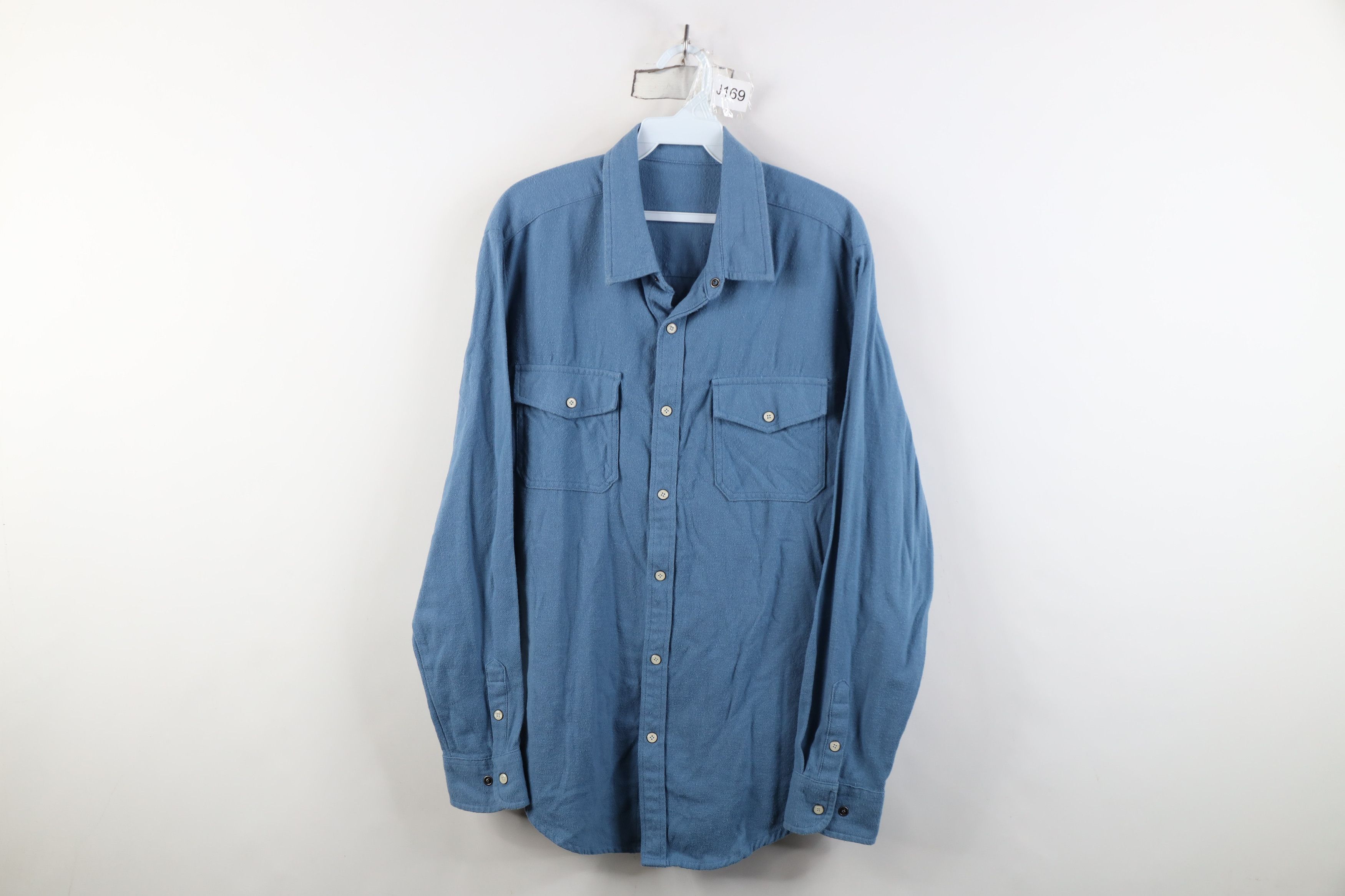 Vintage Vintage 90s Streetwear Twill Snap Button Collared Shirt Size US M / EU 48-50 / 2 - 1 Thumbnail
