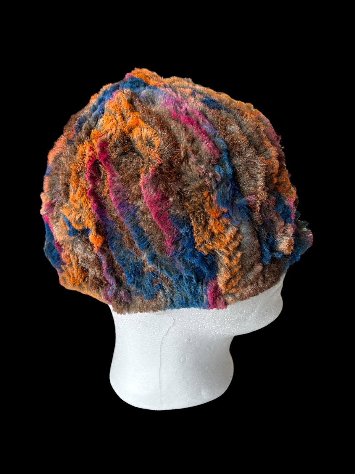 Japanese Brand × Kapital × Vintage RARE* Japanese Style🎌☠️ multicolour fur Beanie Hats☠️☠️ Size ONE SIZE - 2 Thumbnail