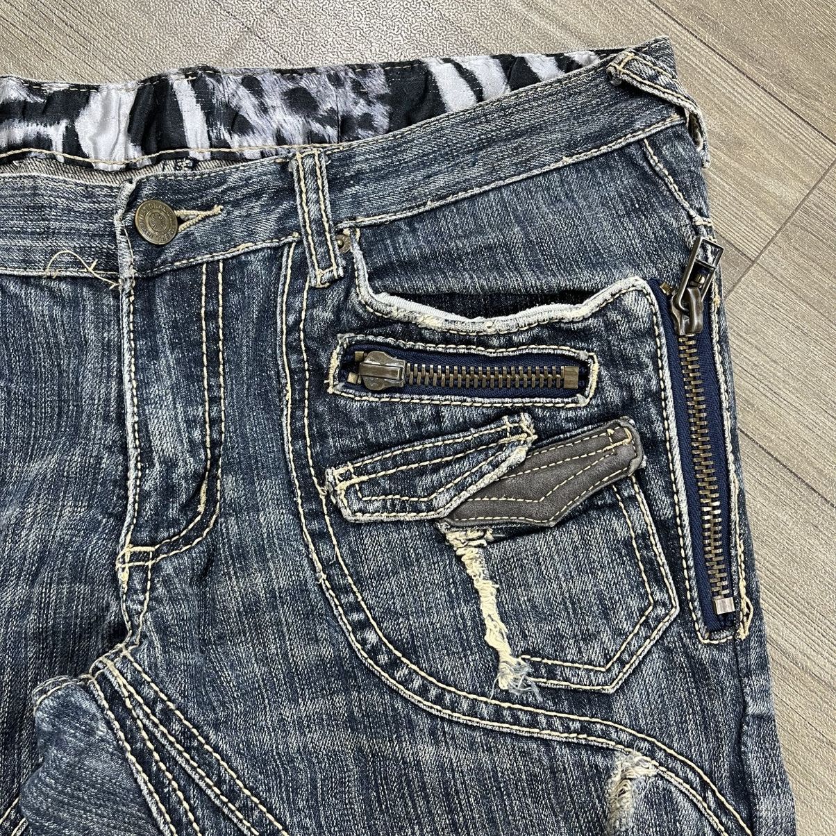 Tornado Mart 2000s Tornado Mart Distressed Flared Jeans Lgb Bondage Style Size US 34 / EU 50 - 5 Thumbnail