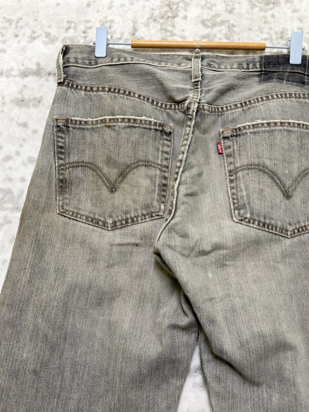 Levi's Vintage Levi's 501 Distressed Thrashed Mud Wash Denim Jeans Size US 32 / EU 48 - 10 Thumbnail