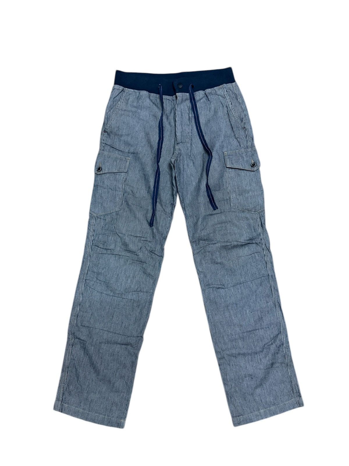 Japanese Brand EVENRIVER Striped Cargo Pants Stretchable Streetwear W30X32 Size US 30 / EU 46 - 1 Thumbnail