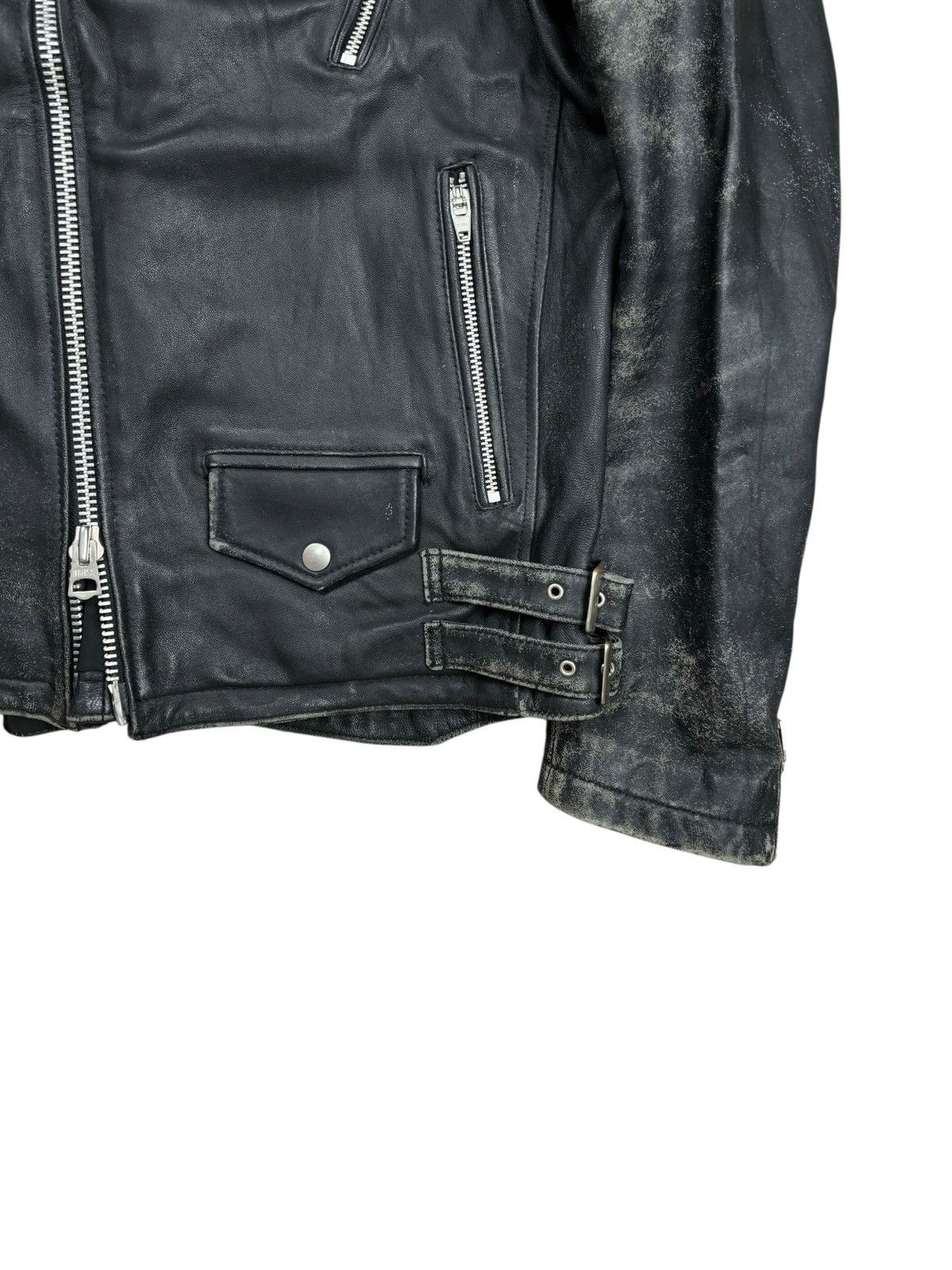 JACKROSE 2000s Jackrose - Sunfaded Rider Leather Jacket Size US M / EU 48-50 / 2 - 7 Thumbnail