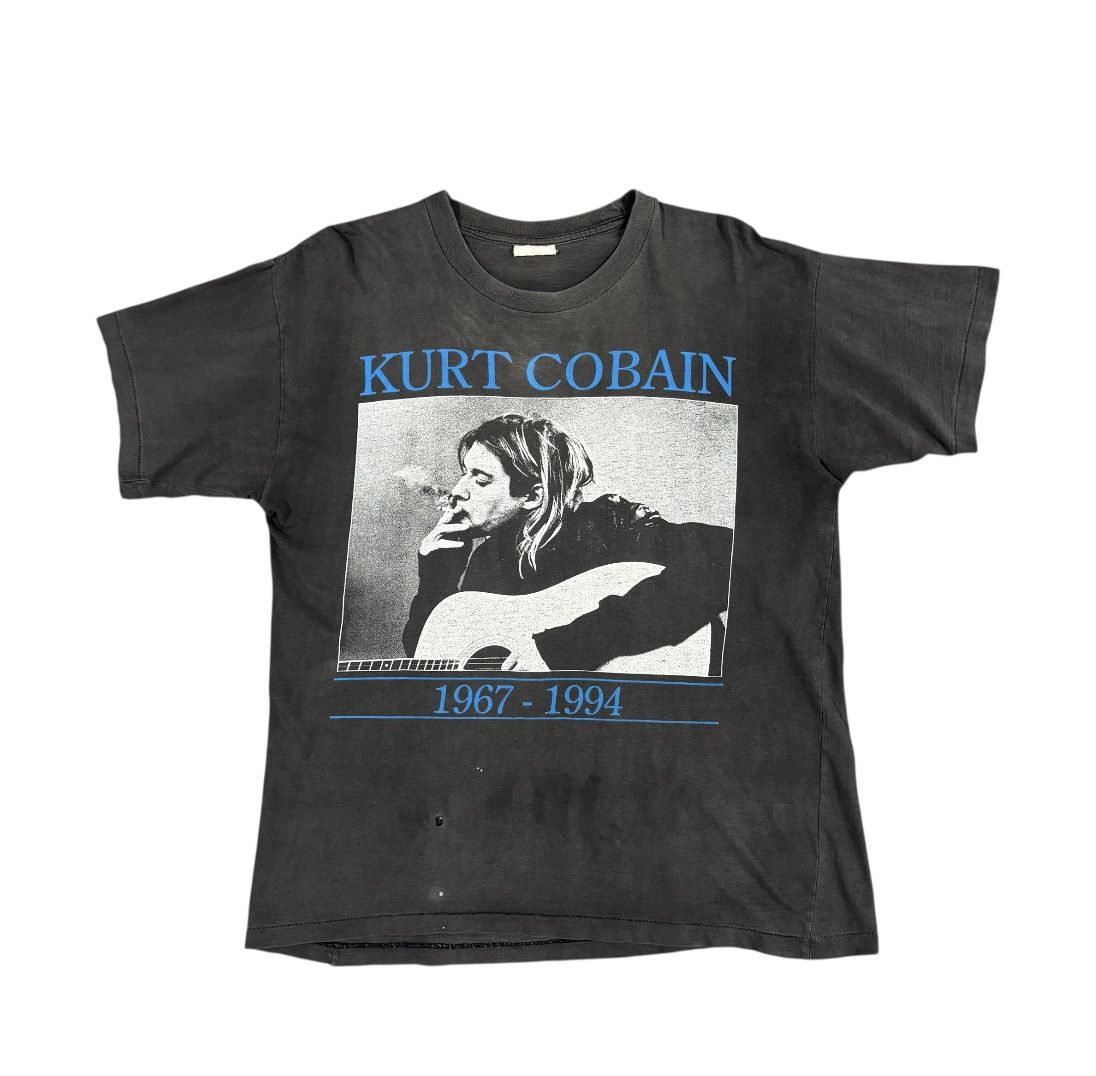 Band Tees Rare 90s Nirvana Kurt Cobain Memorial Shirt Size US L / EU 52-54 / 3 - 3 Thumbnail