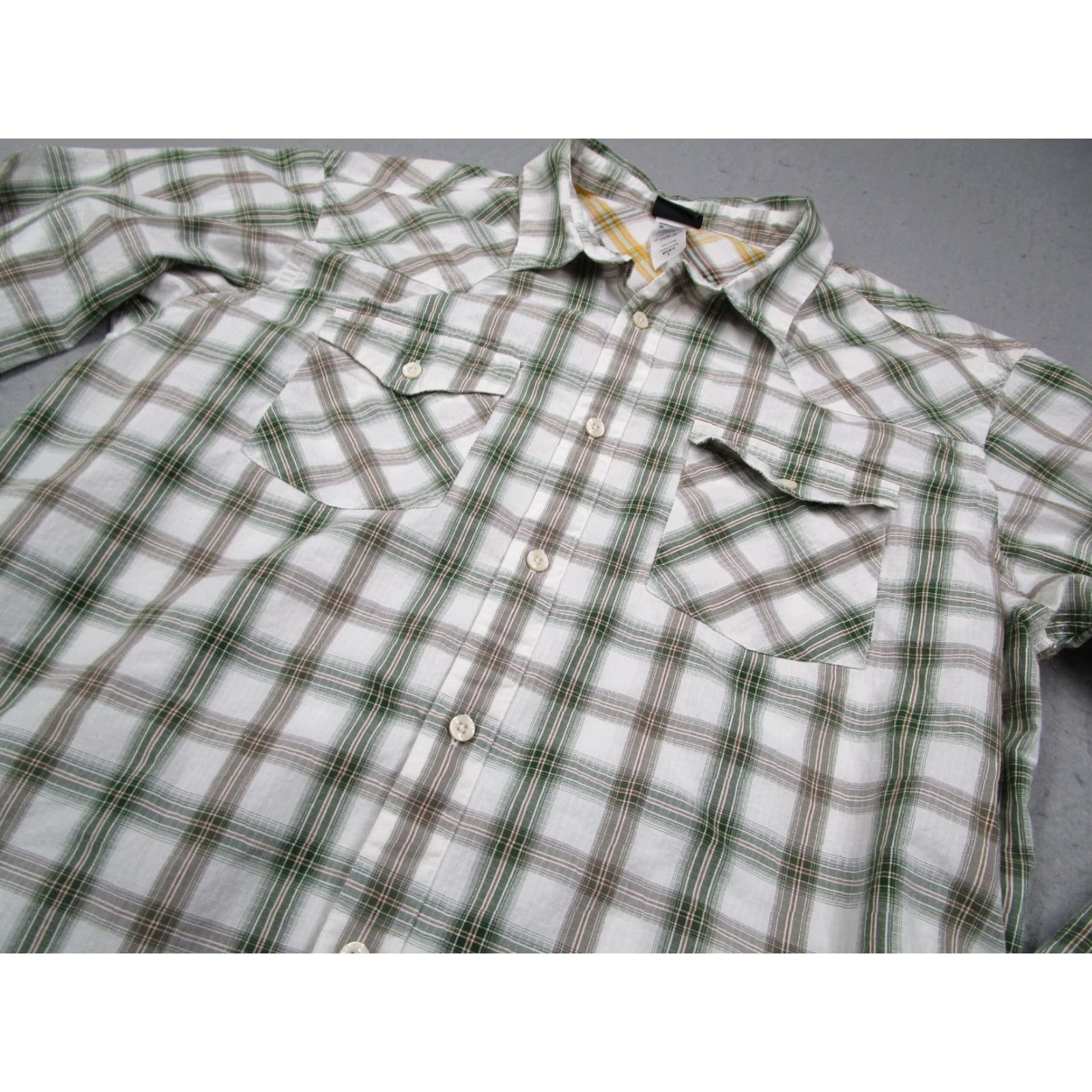 Patagonia Patagonia Shirt Mens Large Green Check Button Up Long Sleeve Organic Cotton Size US L / EU 52-54 / 3 - 2 Thumbnail