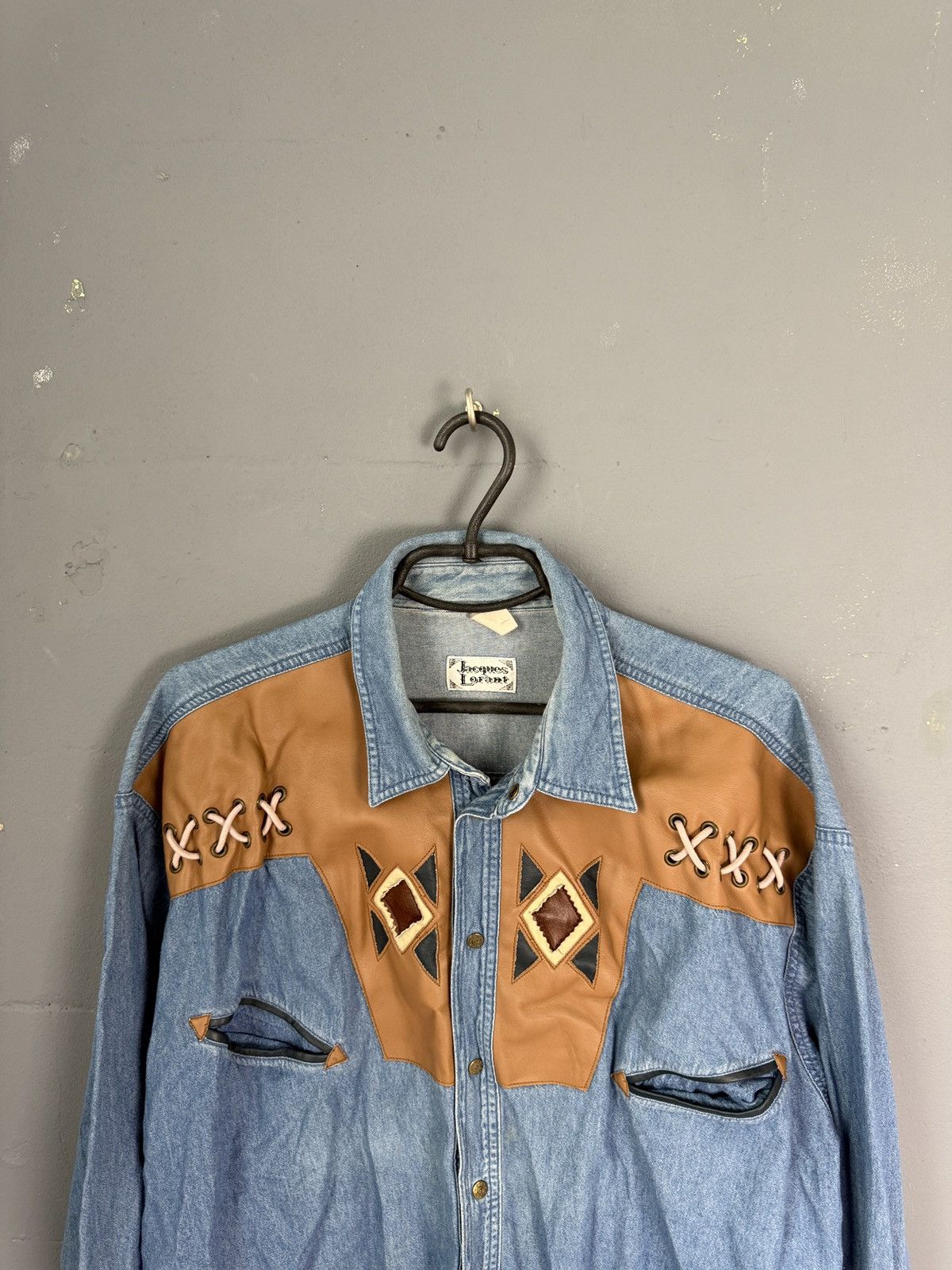 Vintage Vintage Leather Western Shirt Jacket Size US XL / EU 56 / 4 - 2 Thumbnail