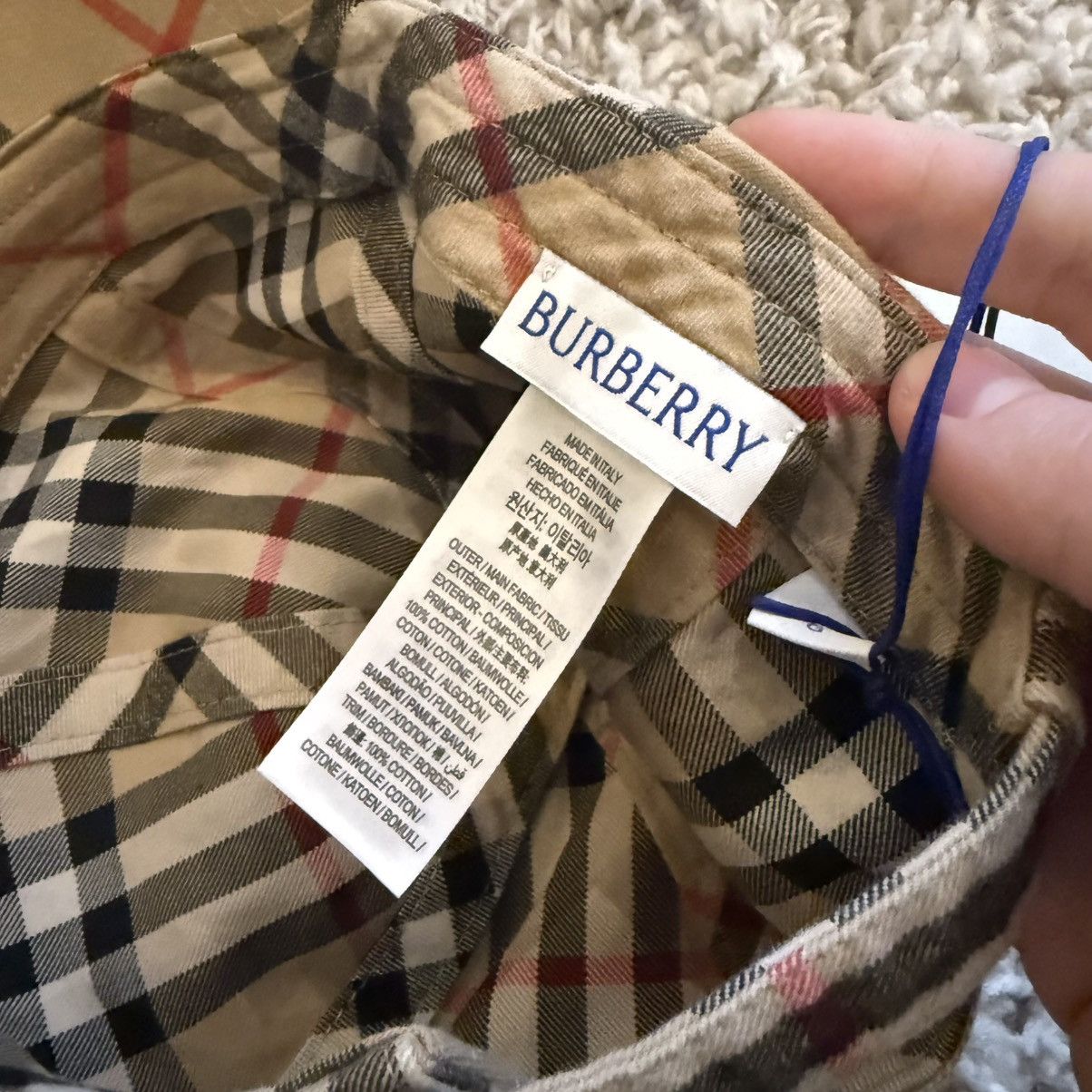 Burberry Burberry hat size L logo checked baseball cap B Size ONE SIZE - 10 Thumbnail