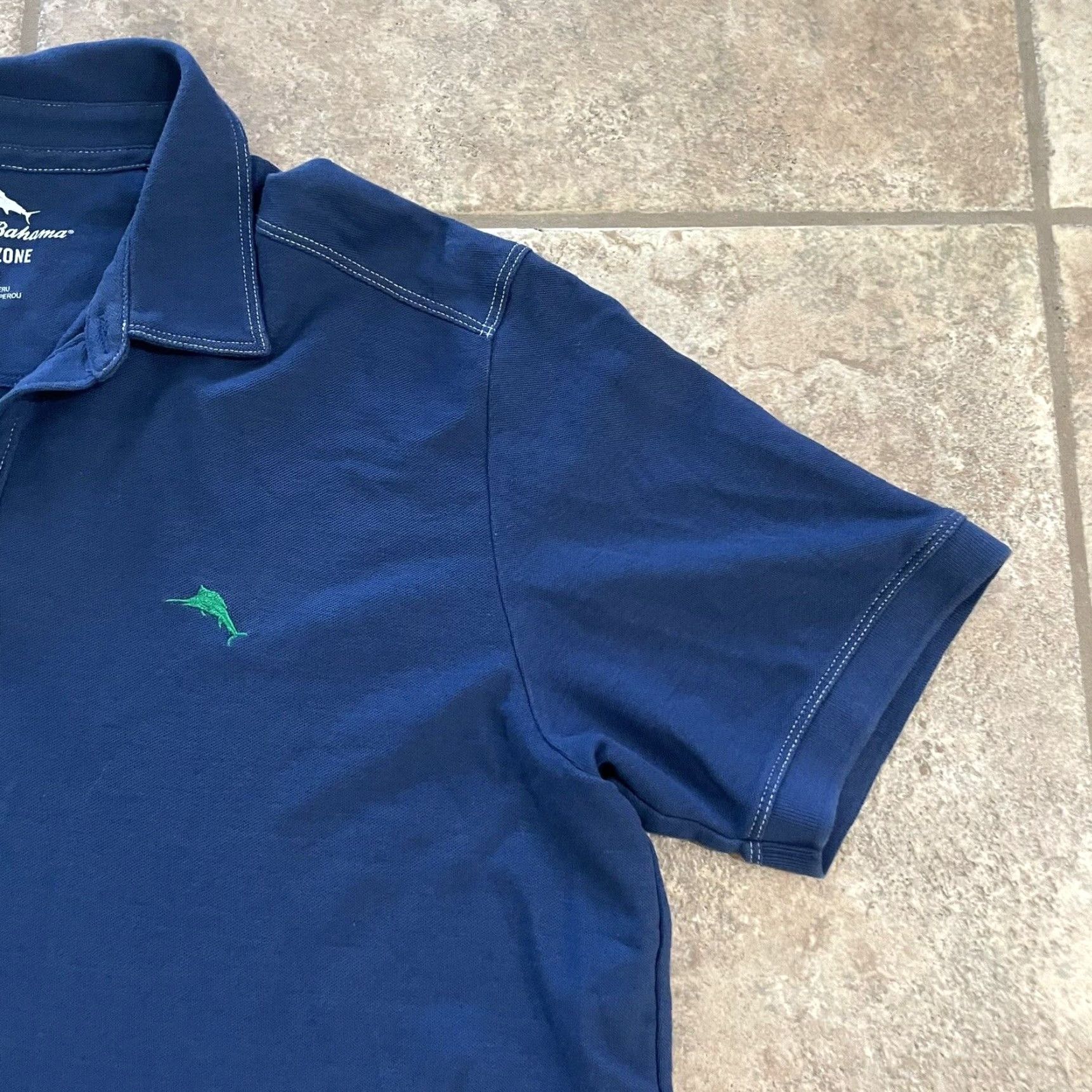Tommy Bahama Tommy Bahama IslandZone Polo Shirt Men L Dark Blue Polo Shirt Mens Size L Blue IslandZone Logo Mens Size US L / EU 52-54 / 3 - 2 Thumbnail