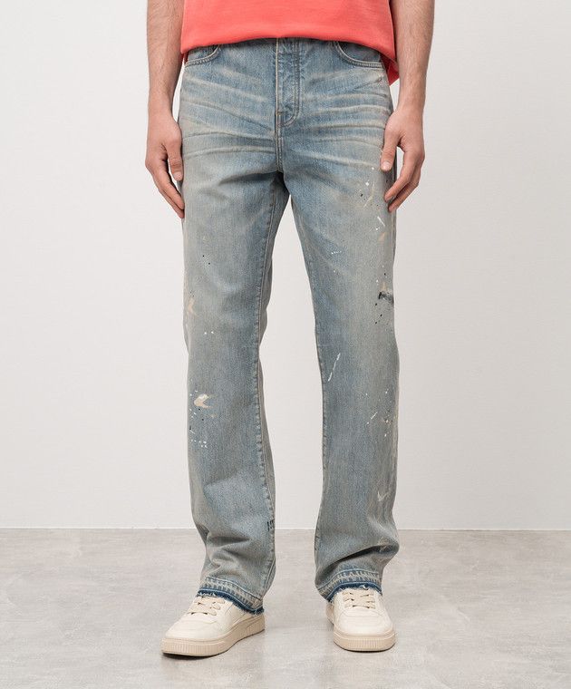 Amiri oc11z1125 Painter Jeans With Logo in Blue Size US 30 / EU 46 - 3 Thumbnail