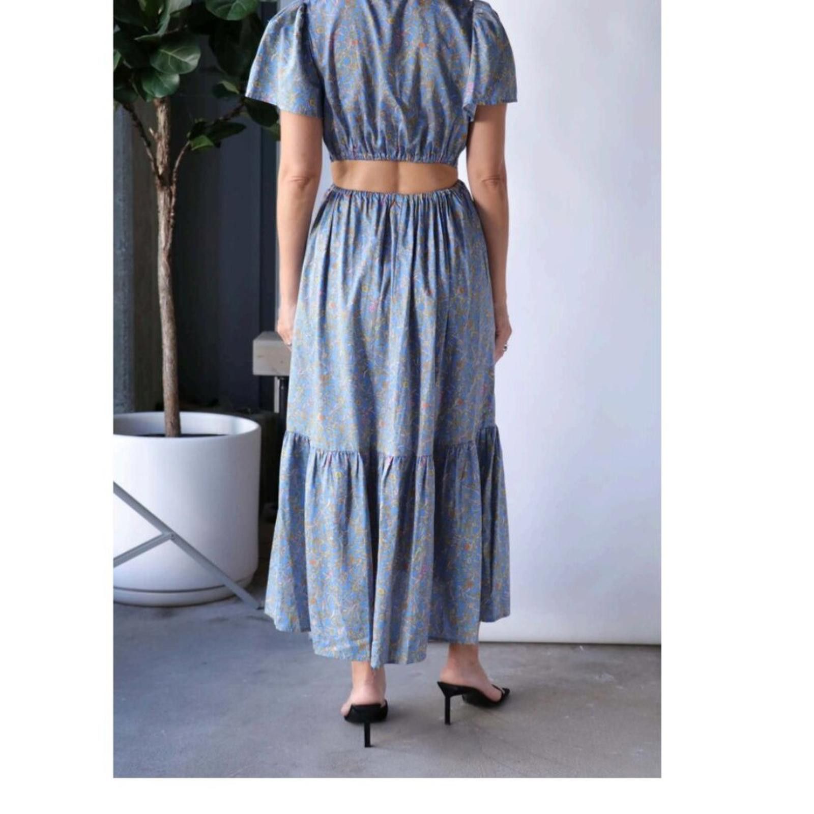 Xirena XíRENA Gabrielle Cutout Dress In Bleu Flora Size XS NWT Size XS / US 0-2 / IT 36-38 - 4 Thumbnail