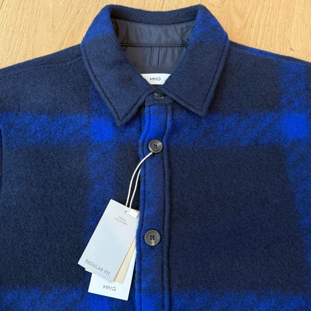 Mango NWT Mango Check Flannel Plaid Overshirt Blue Shirt Jacket Size US S / EU 44-46 / 1 - 3 Thumbnail