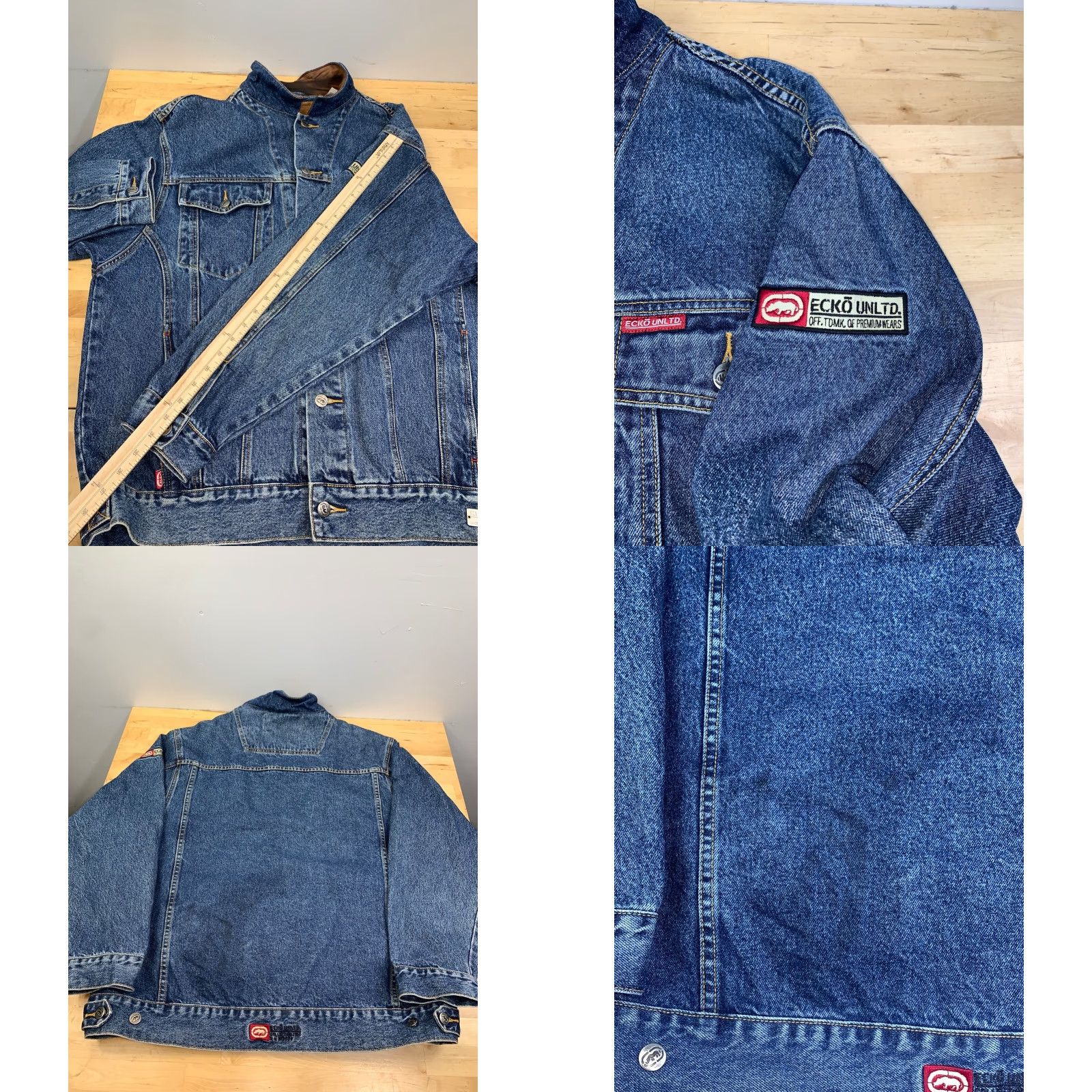 Ecko Unltd. Ecko Unltd. Denim Trucker Jacket Mens XL Blue Button Y2K Streetwear 10984 Size US XL / EU 56 / 4 - 9 Thumbnail