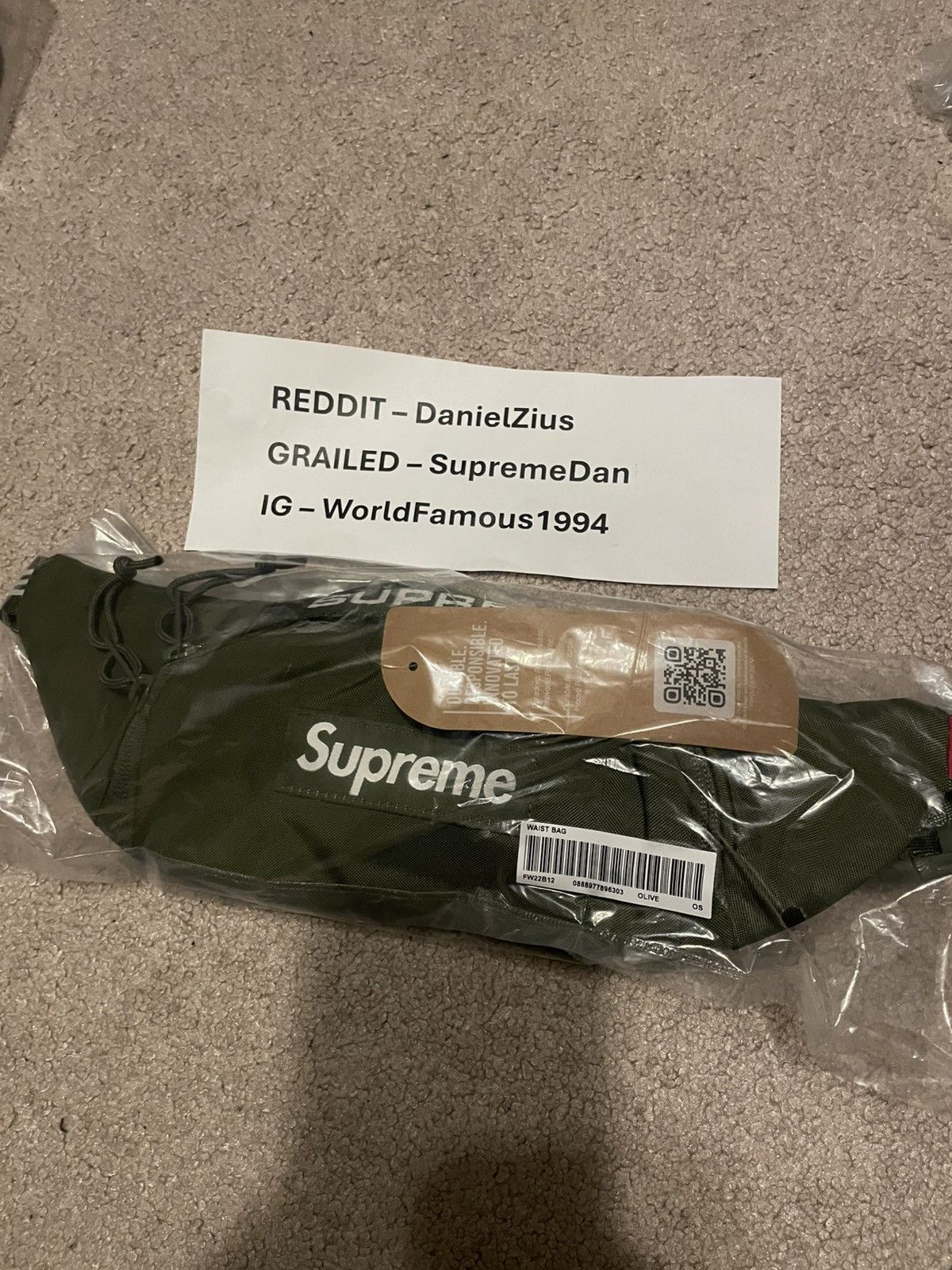 Supreme Supreme Small Waist Bag 'Olive' Size ONE SIZE - 3 Thumbnail