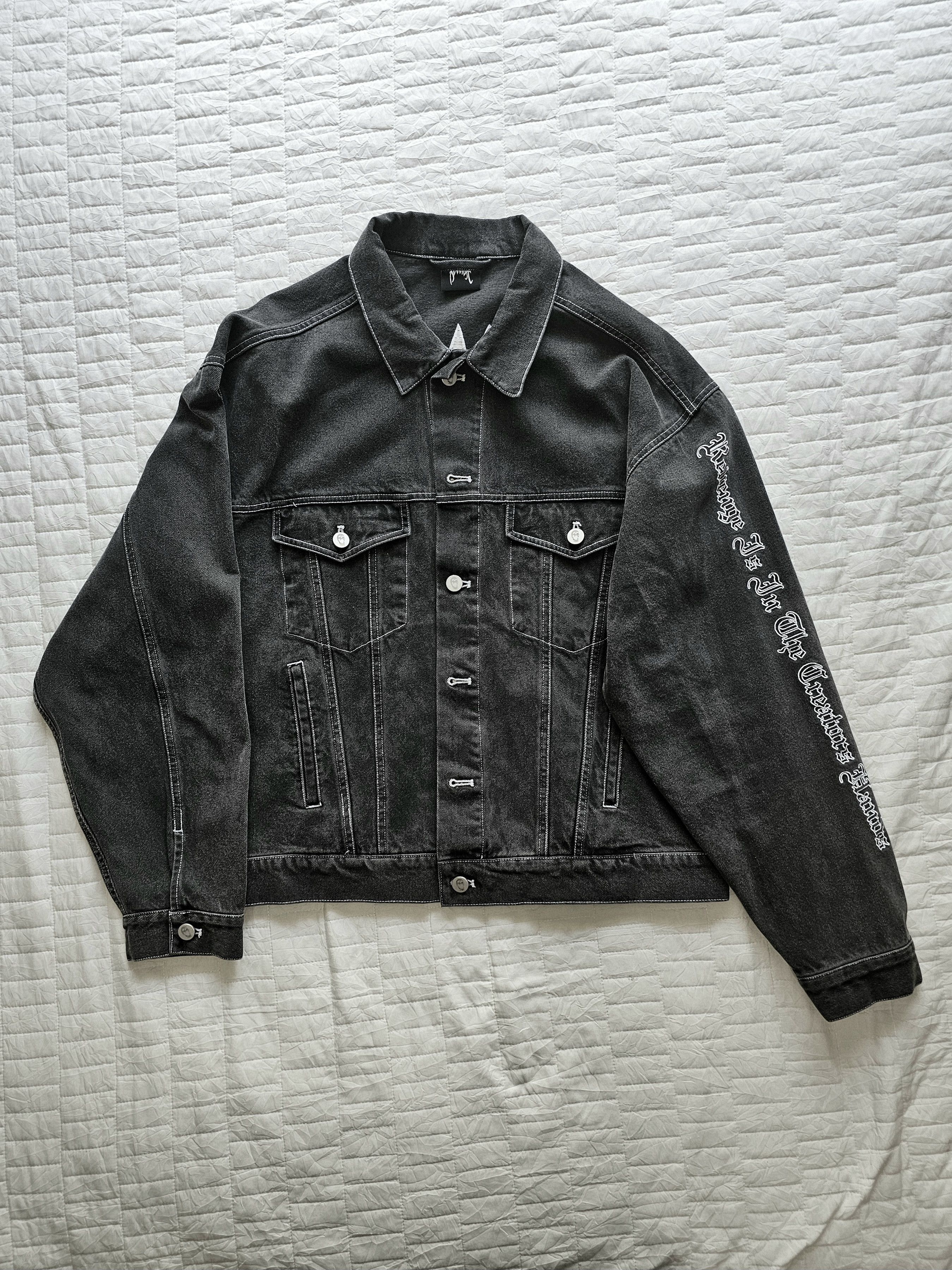 image of Revenge Black Denim Jacket, Men's (Size XL)