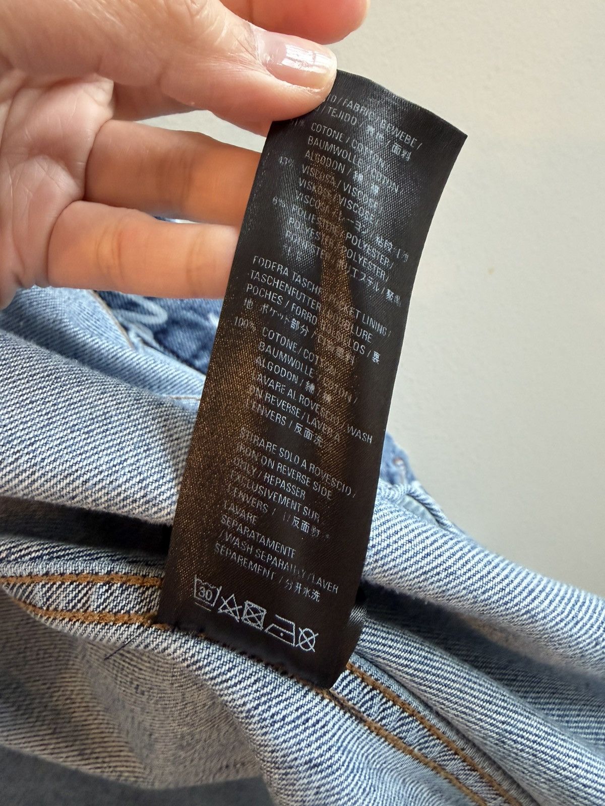 Balenciaga Balenciaga All Over Logo Denim Jacket Size US M / EU 48-50 / 2 - 12 Thumbnail