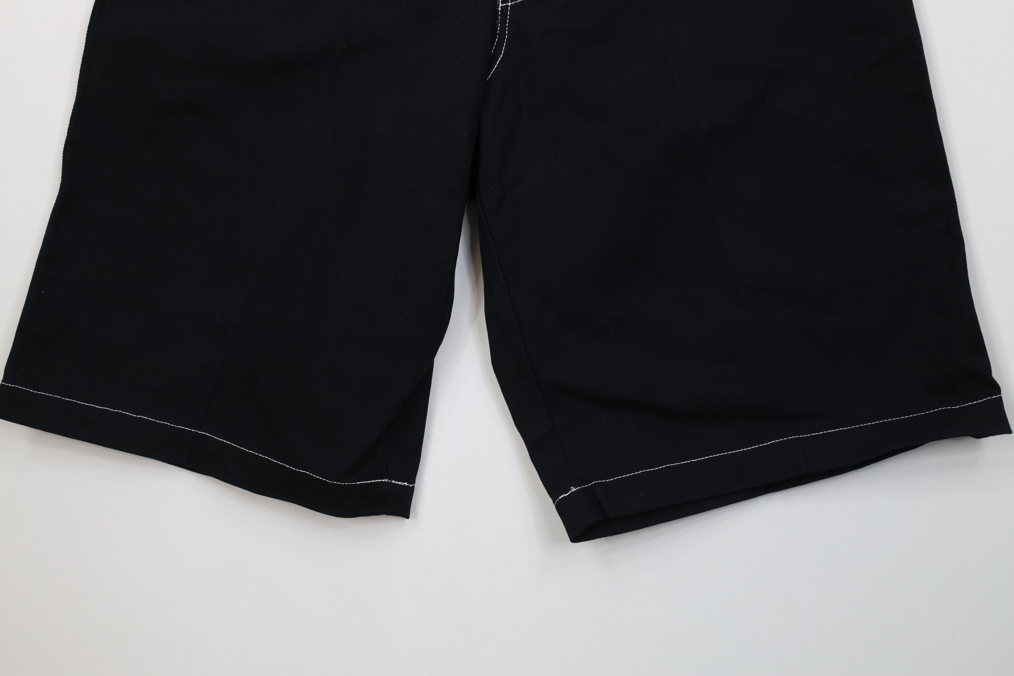 Vintage Vintage 90s Streetwear Canvas Baggy Fit Shorts Black Cotton Size US 30 / EU 46 - 4 Thumbnail