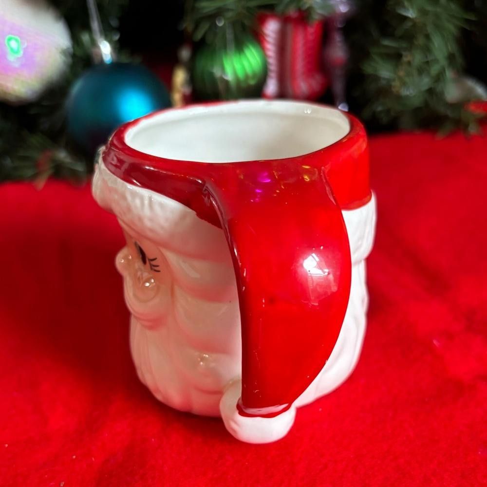 Designer Vintage Ceramic Santa Face Mug Size ONE SIZE - 2 Thumbnail