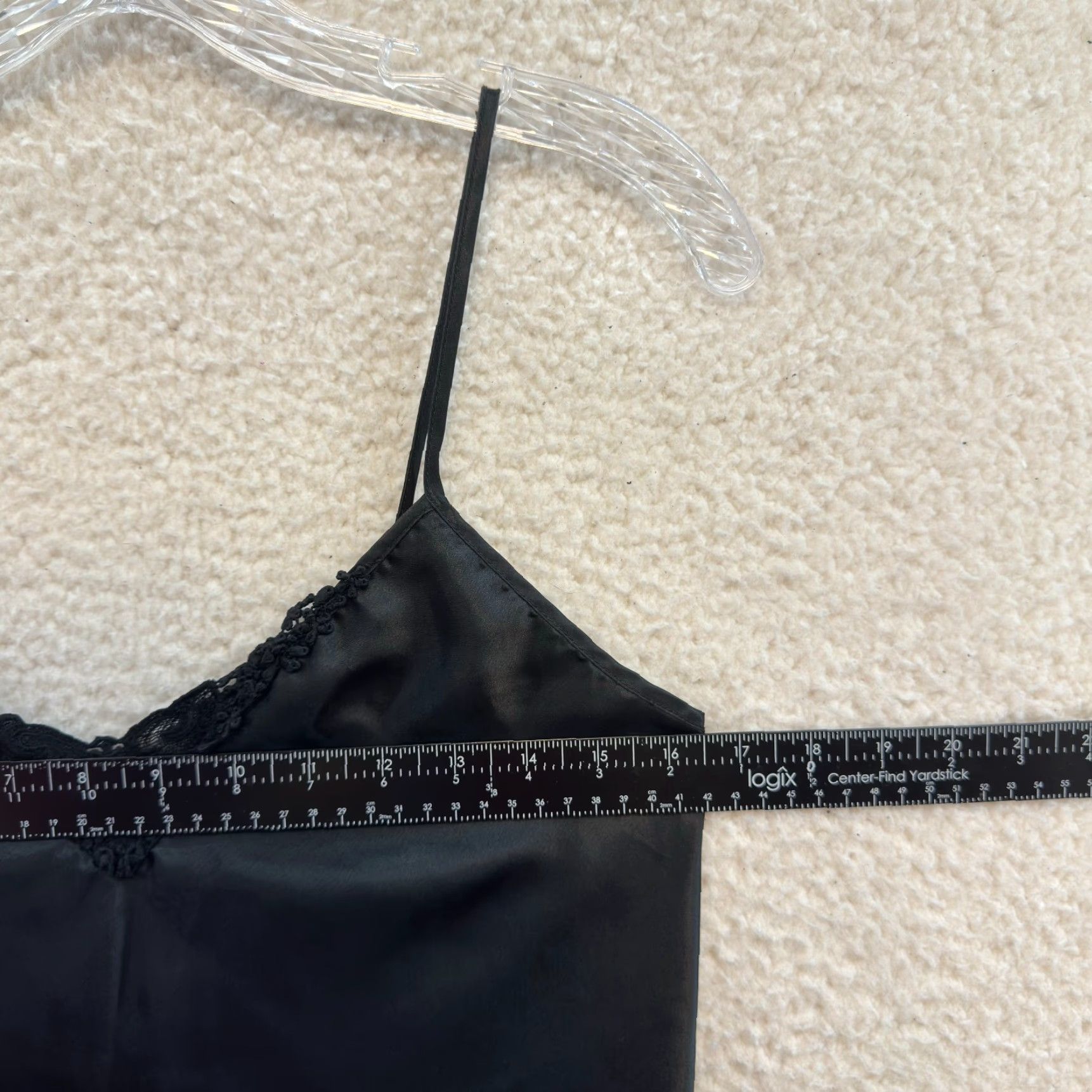 Vintage VINTAGE Secret Treasures Slip Dress M Black Satin Lace Chemise Negligee Womens M/L Satin Slip Size M / US 6-8 / IT 42-44 - 4 Thumbnail