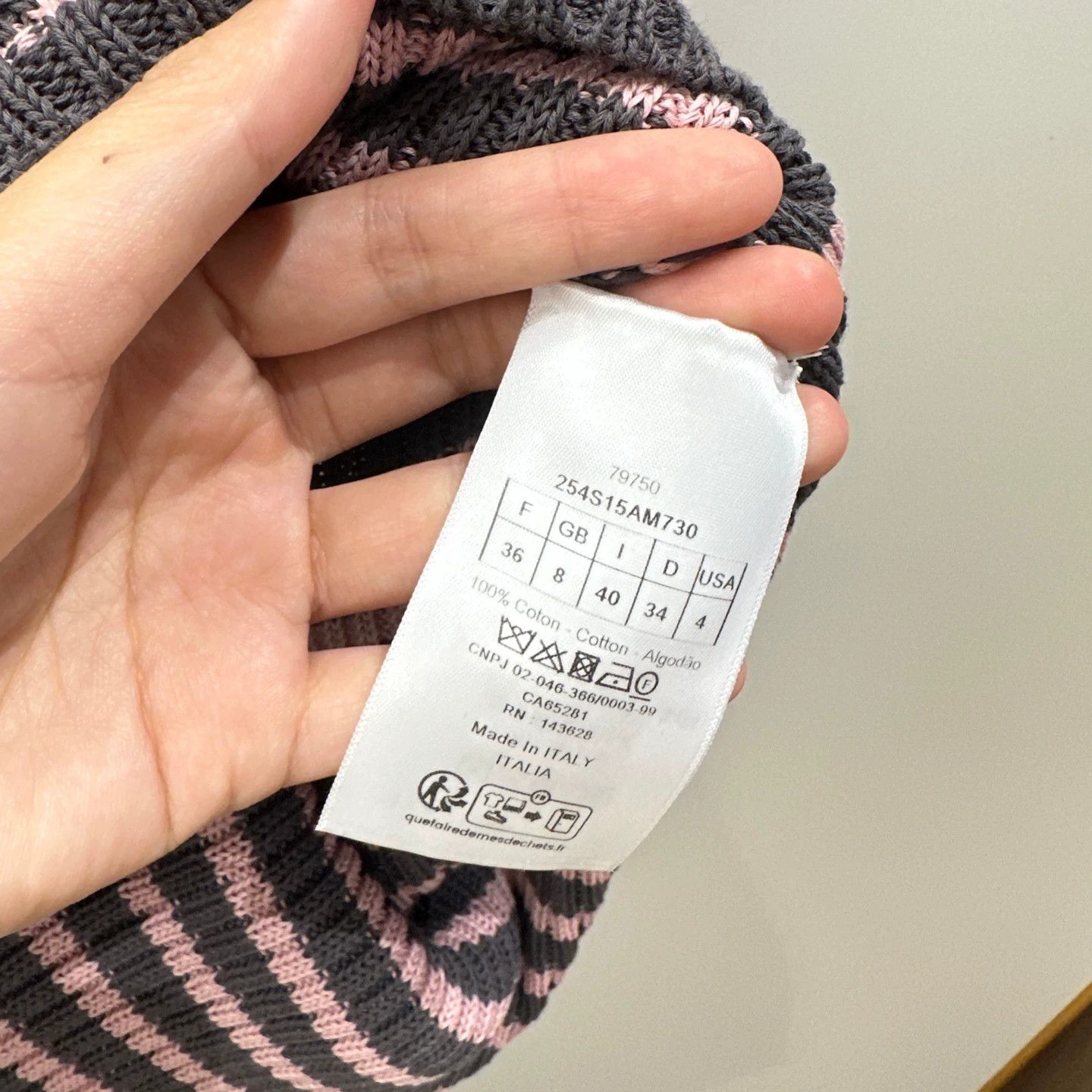 Christian Dior Monsieur Christian Dior apr246 Gray-Pink Star Knit Top 36 Size XS / US 0-2 / IT 36-38 - 4 Thumbnail