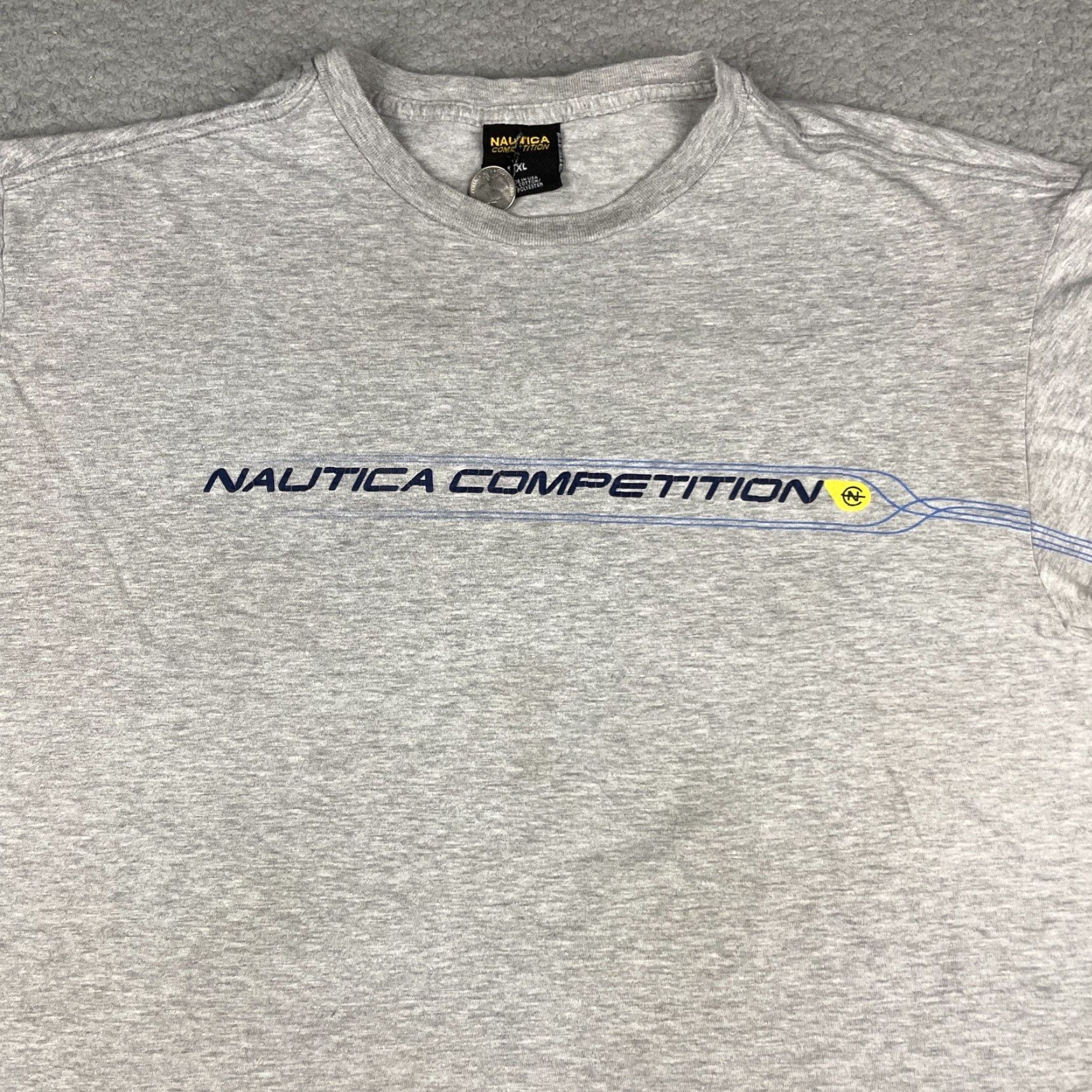 Nautica VINTAGE Nautica Shirt Adult XL Gray USA Spell Out Logo Distressed Vtg* Size US XL / EU 56 / 4 - 2 Thumbnail